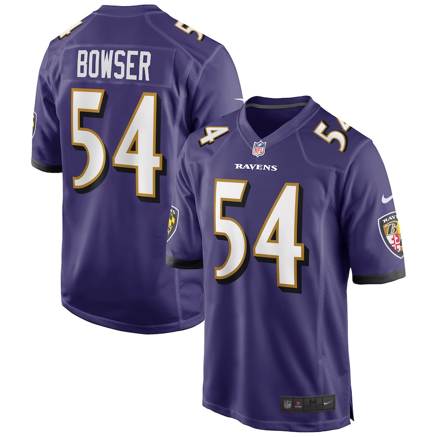 Tyus Bowser 54 Baltimore Ravens Men Game Jersey - Purple JS8803 nicesnker