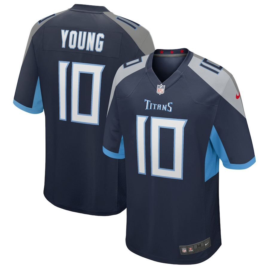 Vince Young 10 Tennessee Titans Men Game Retired Jersey - Navy JS3696 nicesnker