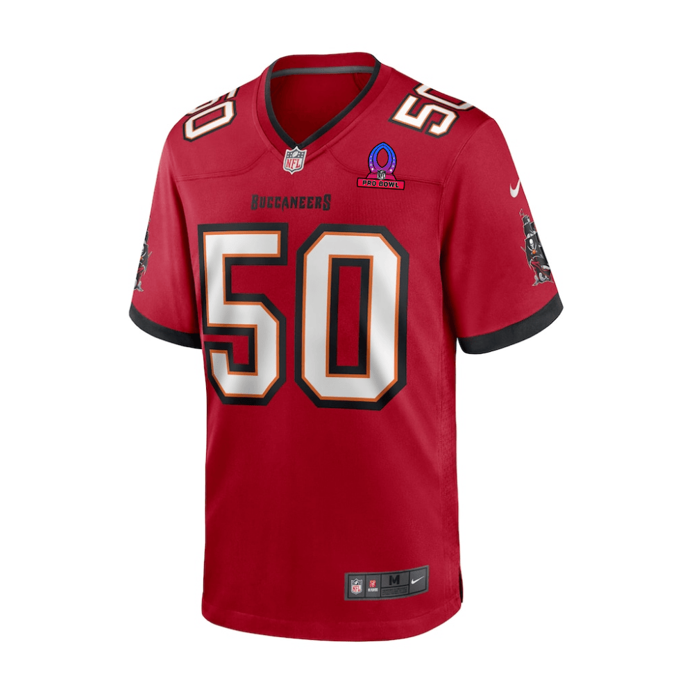 Alternative view of Vita Vea 50 Tampa Bay Buccaneers 2025 Pro Bowl Patch Game Men Jersey - Red JS9143 nicesnker