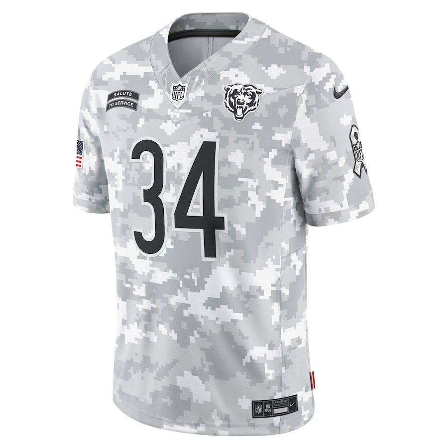 Alternative view of Walter Payton 34 Chicago Bears 2024 Salute to Service Retired Player Limited Men Jersey - Arctic Camo JS4160 nicesnker