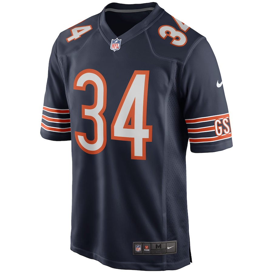 Alternative view of Walter Payton 34 Chicago Bears Men Game Retired Jersey - Navy JS3415 nicesnker