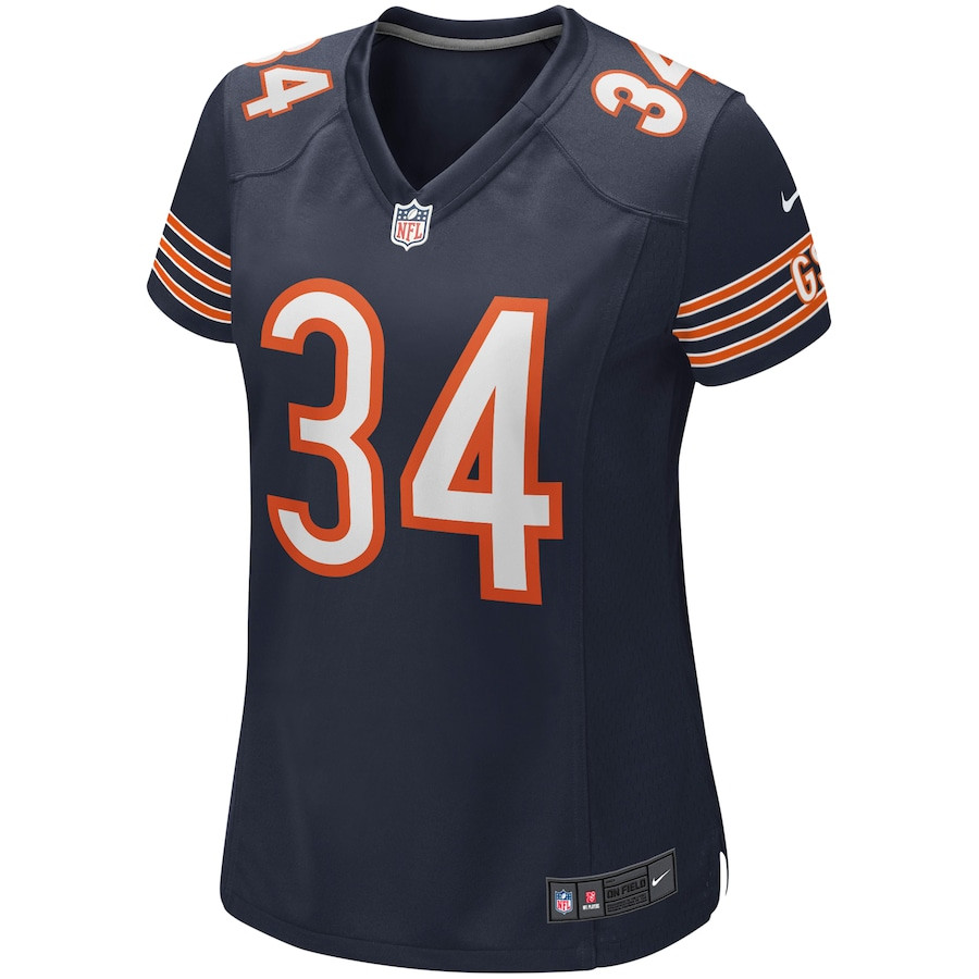 Alternative view of Walter Payton 34 Chicago Bears Women Game Retired Jersey - Navy JS1464 nicesnker