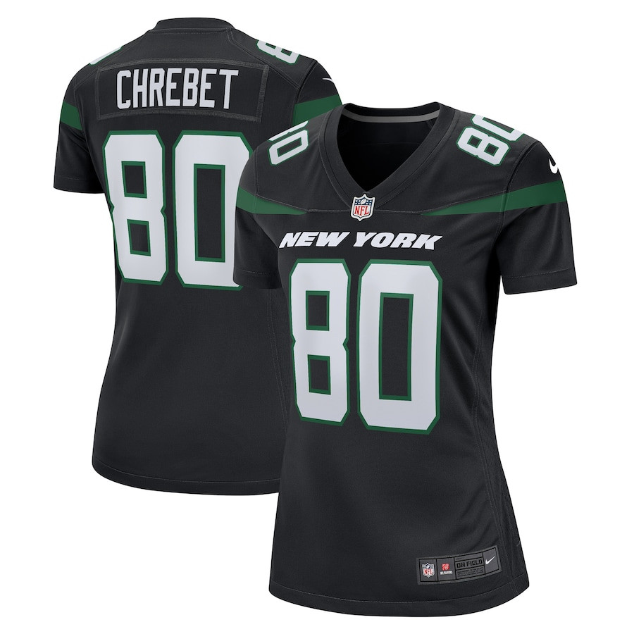 Wayne Chrebet 80 New York Jets Women Retired Jersey - Black JS7131 nicesnker