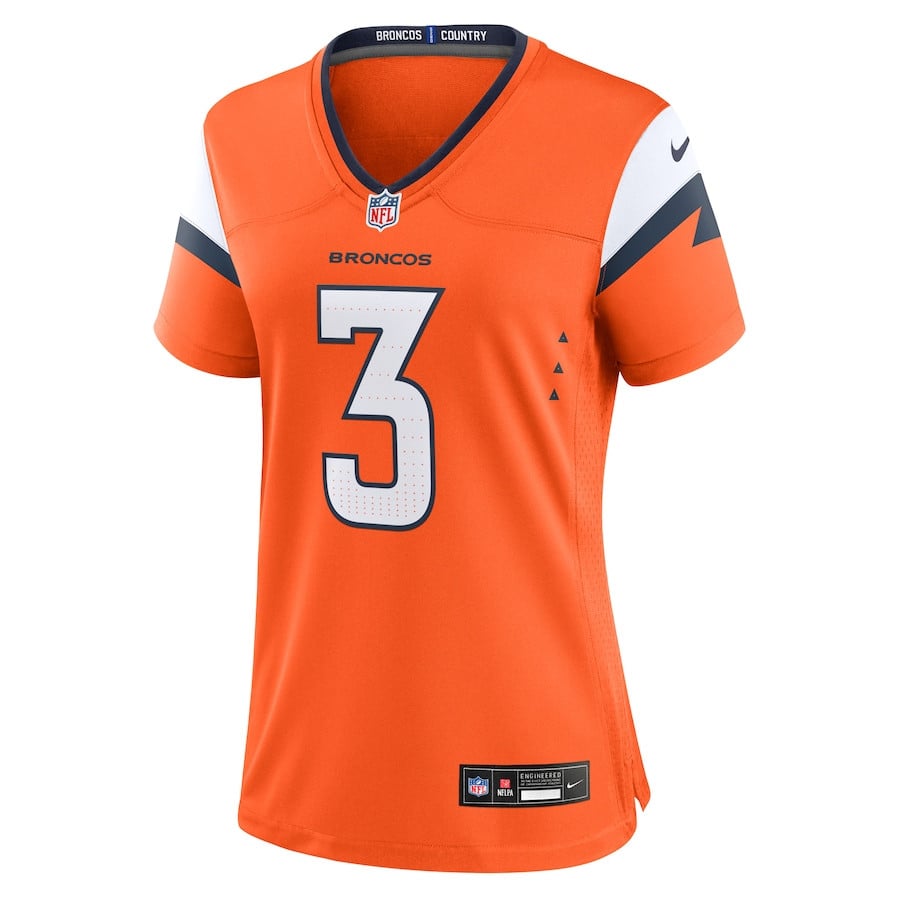 Alternative view of Wil Lutz 3 Denver Broncos Women's Team Game Jersey - Orange JS8466 nicesnker