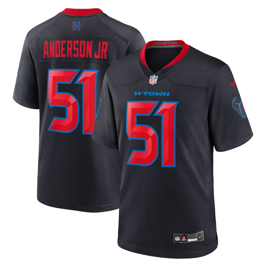 Will Anderson Jr. 51 Houston Texans 2nd Alternate Game Jersey - Men, Navy JS9084 nicesnker