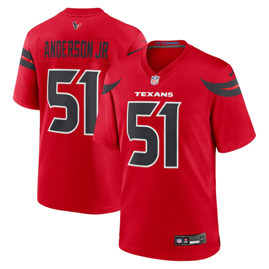 Will Anderson Jr. 51 Houston Texans Alternate Game Jersey - Men, Red JS1918 nicesnker
