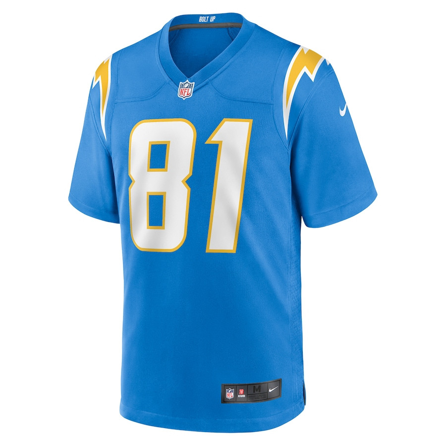 Alternative view of Will Dissly 81 Los Angeles Chargers Team Game Men Jersey - Powder Blue JS4966 nicesnker