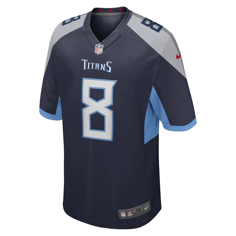 Alternative view of Will Levis 8 Tennessee Titans Game Men Jersey - Navy JS3506 nicesnker