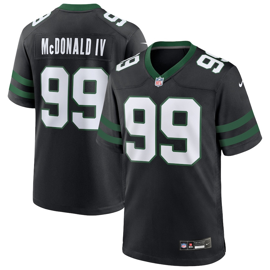 Will McDonald IV 99 New York Jets Alternate Game Men Jersey - Legacy Black JS4748 nicesnker