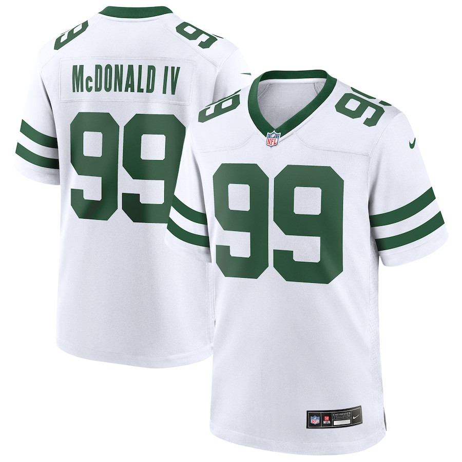 Will McDonald IV 99 New York Jets Game Men Jersey - Legacy White JS5171 nicesnker