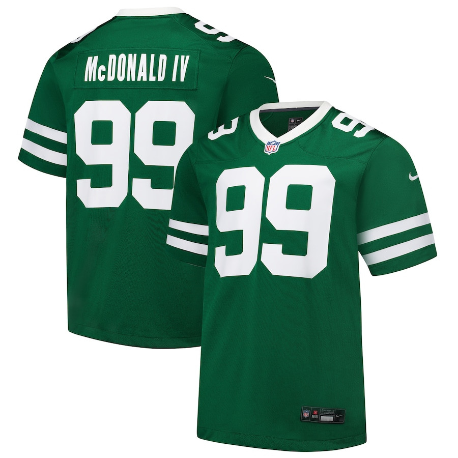 Will McDonald IV 99 New York Jets Team Game Men Jersey - Legacy Green JS3382 nicesnker