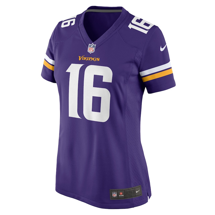Alternative view of Will Reichard 16 Minnesota Vikings Women's Game Jersey - Purple JS1603 nicesnker