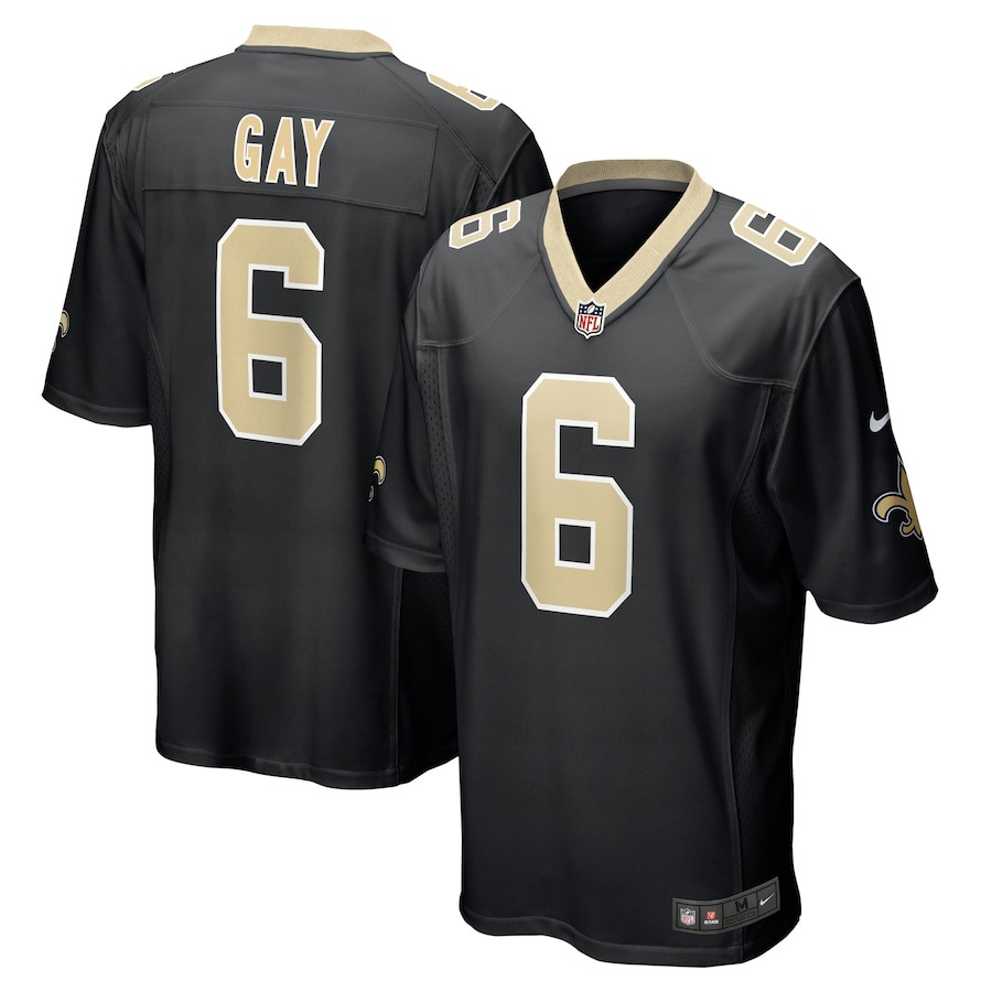 Willie Gay 6 New Orleans Saints Game Men Jersey - Black JS3630 nicesnker