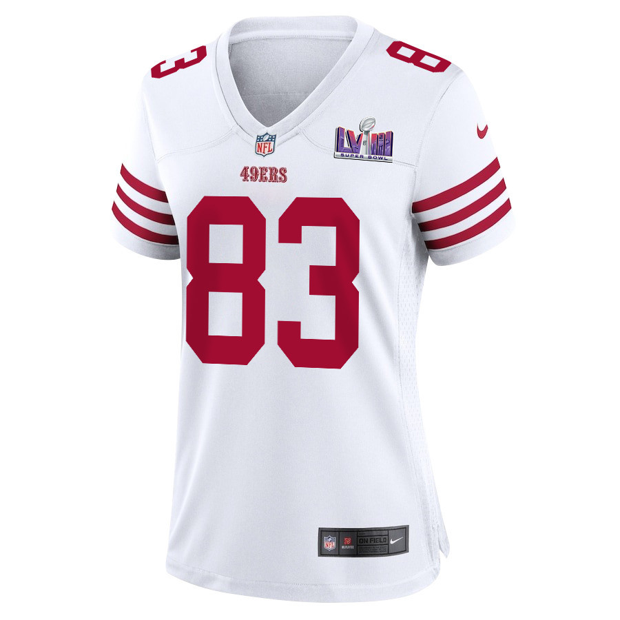 Alternative view of Willie Snead IV 83 San Francisco 49ers Super Bowl LVIII Patch Game Women Jersey - White JS6803 nicesnker