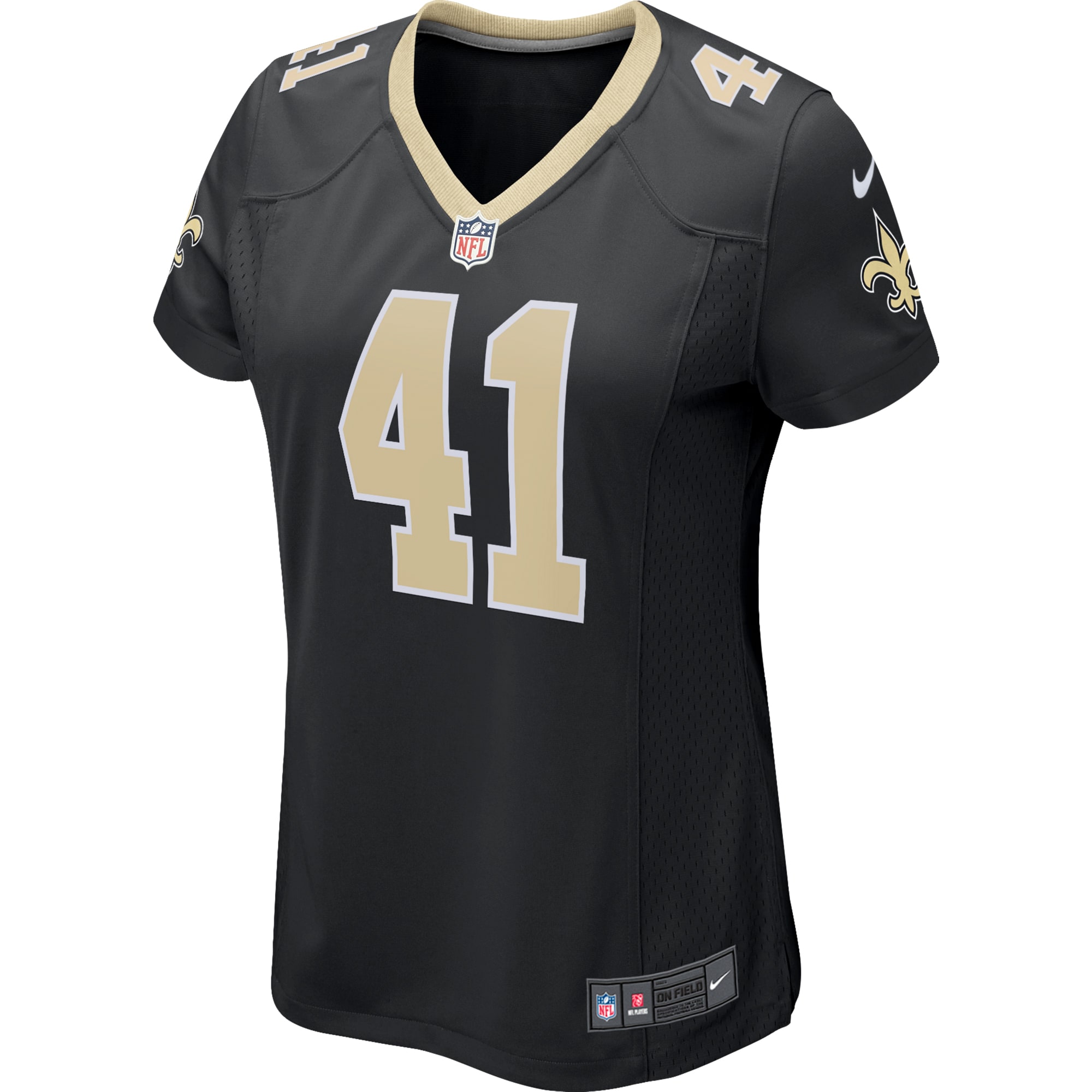 Alternative view of Women's Alvin Kamara Black New Orleans Saints Game Jersey JS1183 nicesnker