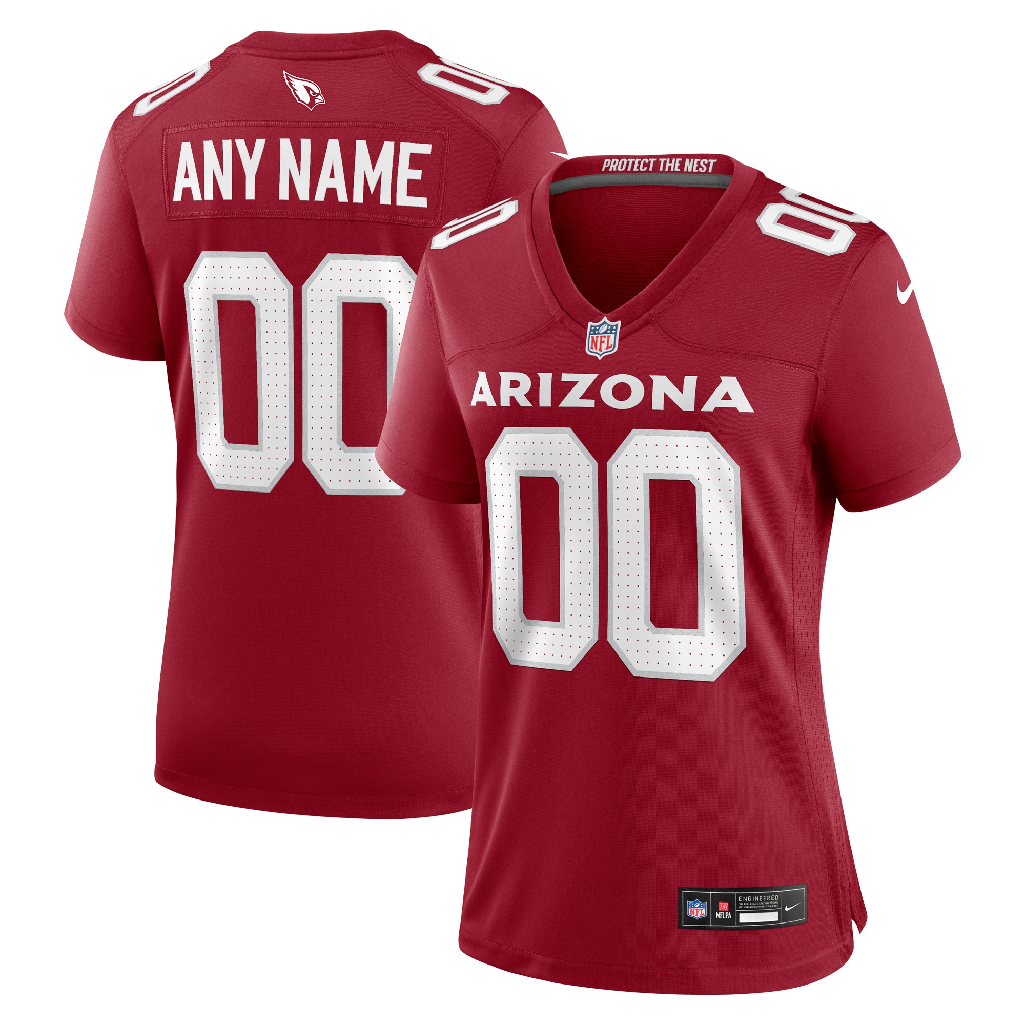 Women's Arizona Cardinals Cardinal Custom Game Jersey JS9917 nicesnker