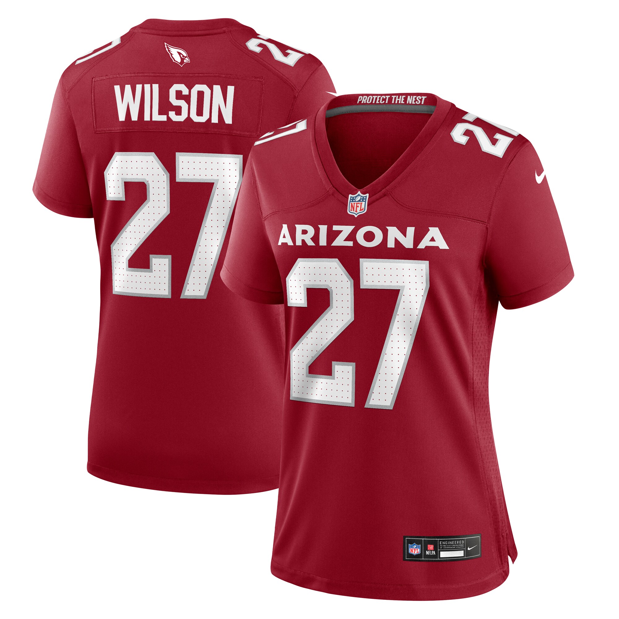 Women's Arizona Cardinals Divaad Wilson Cardinal Team Game Jersey JS4468 nicesnker
