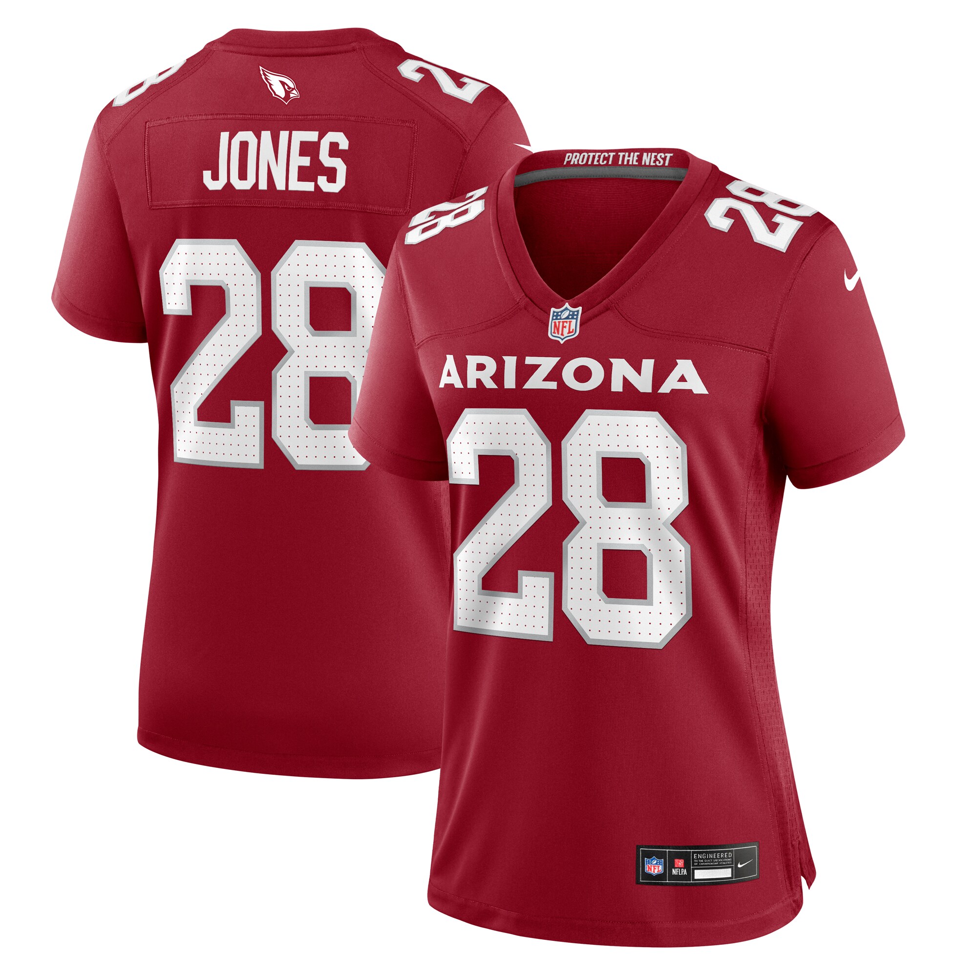Women's Arizona Cardinals Elijah Jones Cardinal Game Jersey JS5731 nicesnker