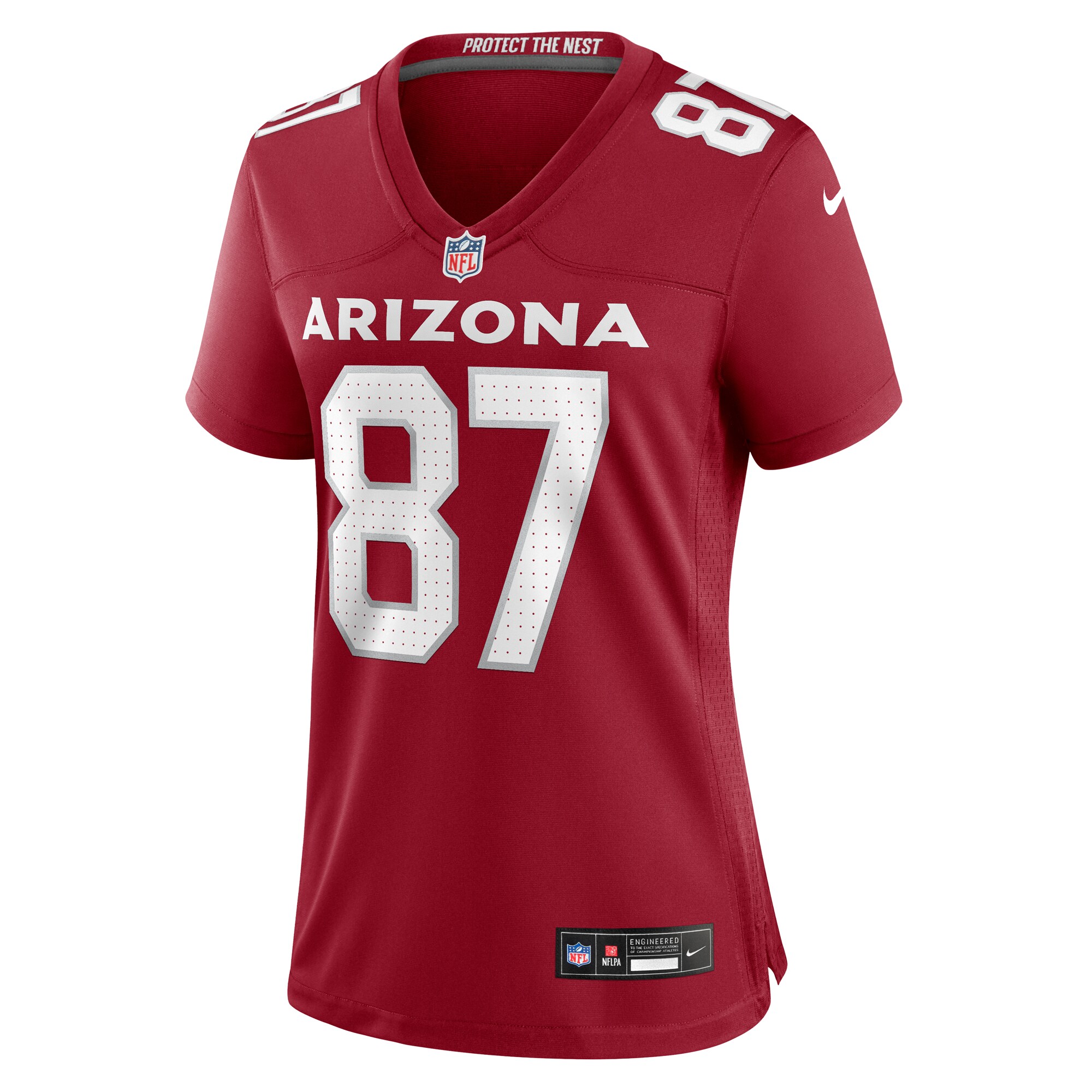 Alternative view of Women's Arizona Cardinals Geoff Swaim Cardinal Team Game Jersey JS2740 nicesnker