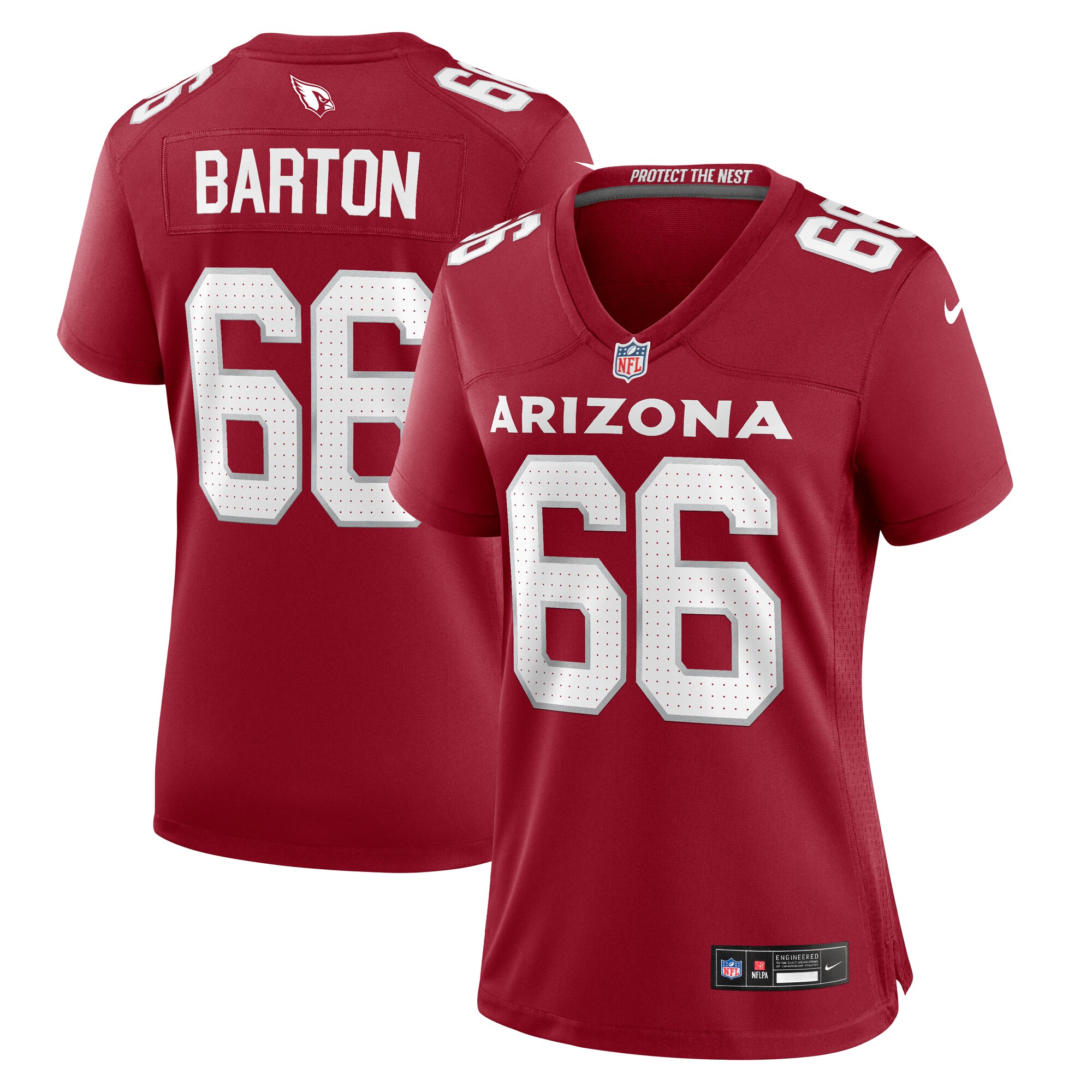 Women's Arizona Cardinals Jackson Barton Cardinal Team Game Jersey JS5818 nicesnker