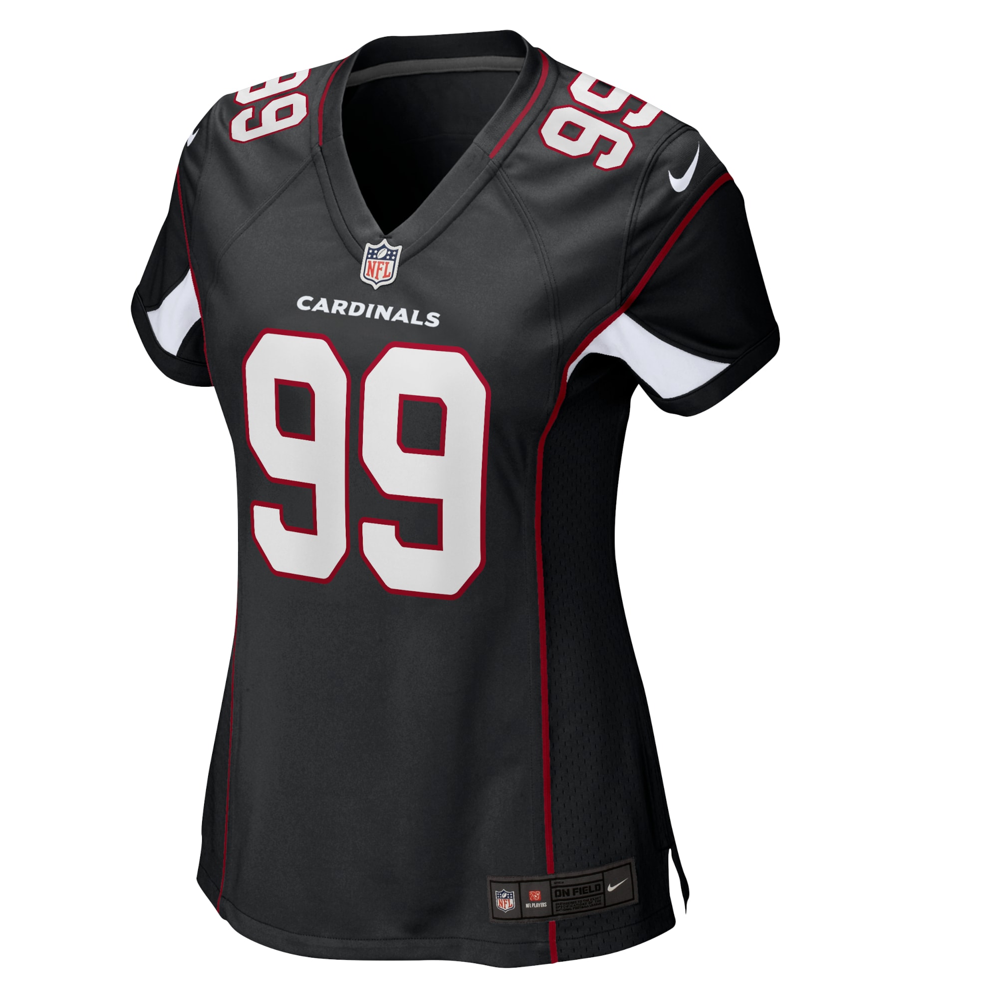 Alternative view of Women's Arizona Cardinals J.J. Watt Black Alternate Game Jersey JS2189 nicesnker