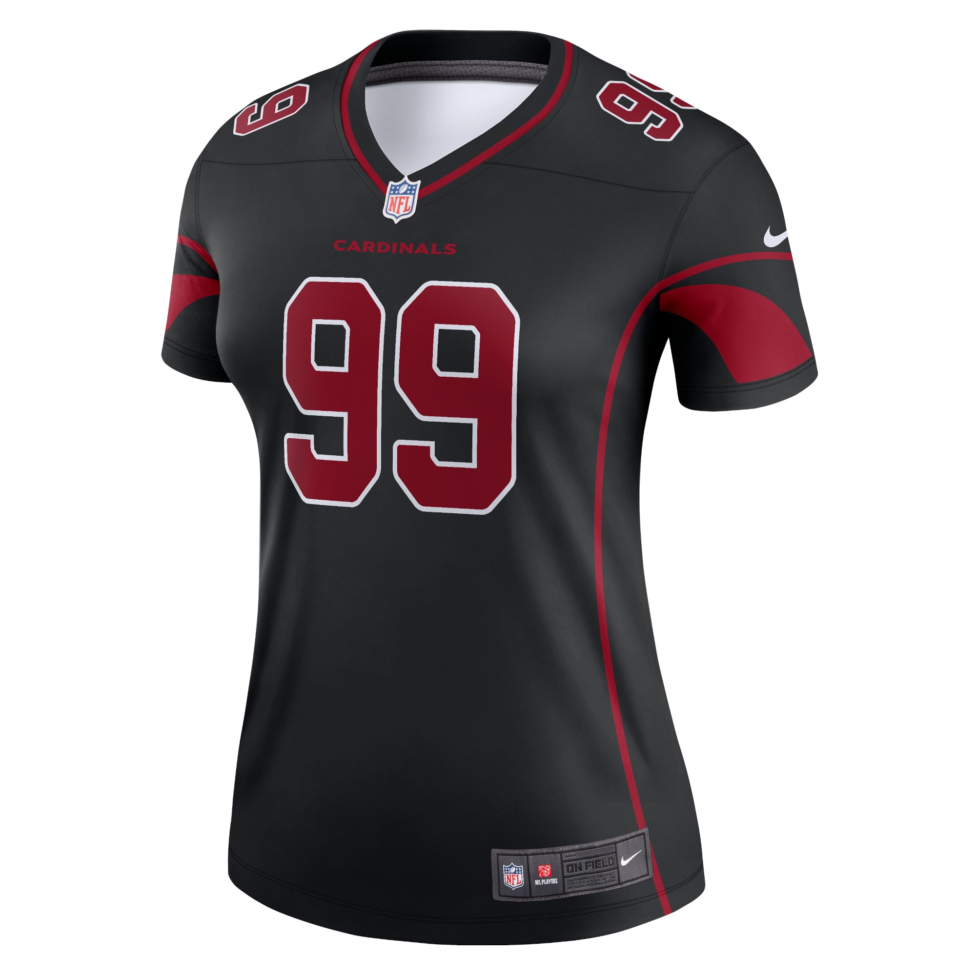 Alternative view of Women's Arizona Cardinals J.J. Watt Black Alternate Legend Player Performance Top JS8606 nicesnker