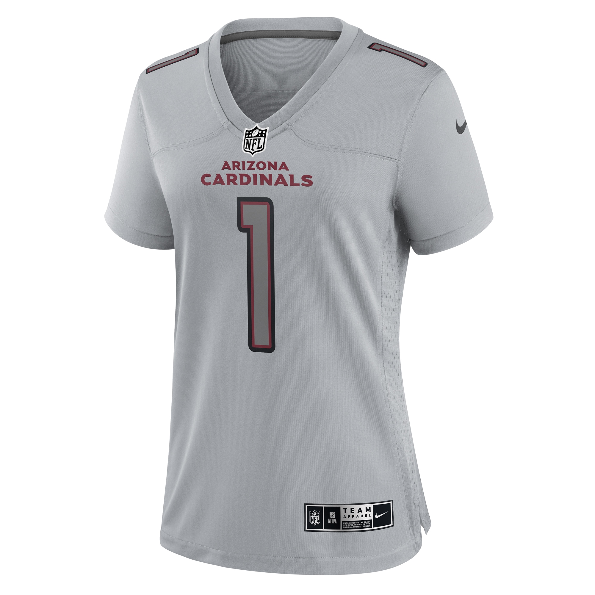 Alternative view of Women's Arizona Cardinals Kyler Murray Gray Atmosphere Fashion Game Jersey JS6476 nicesnker