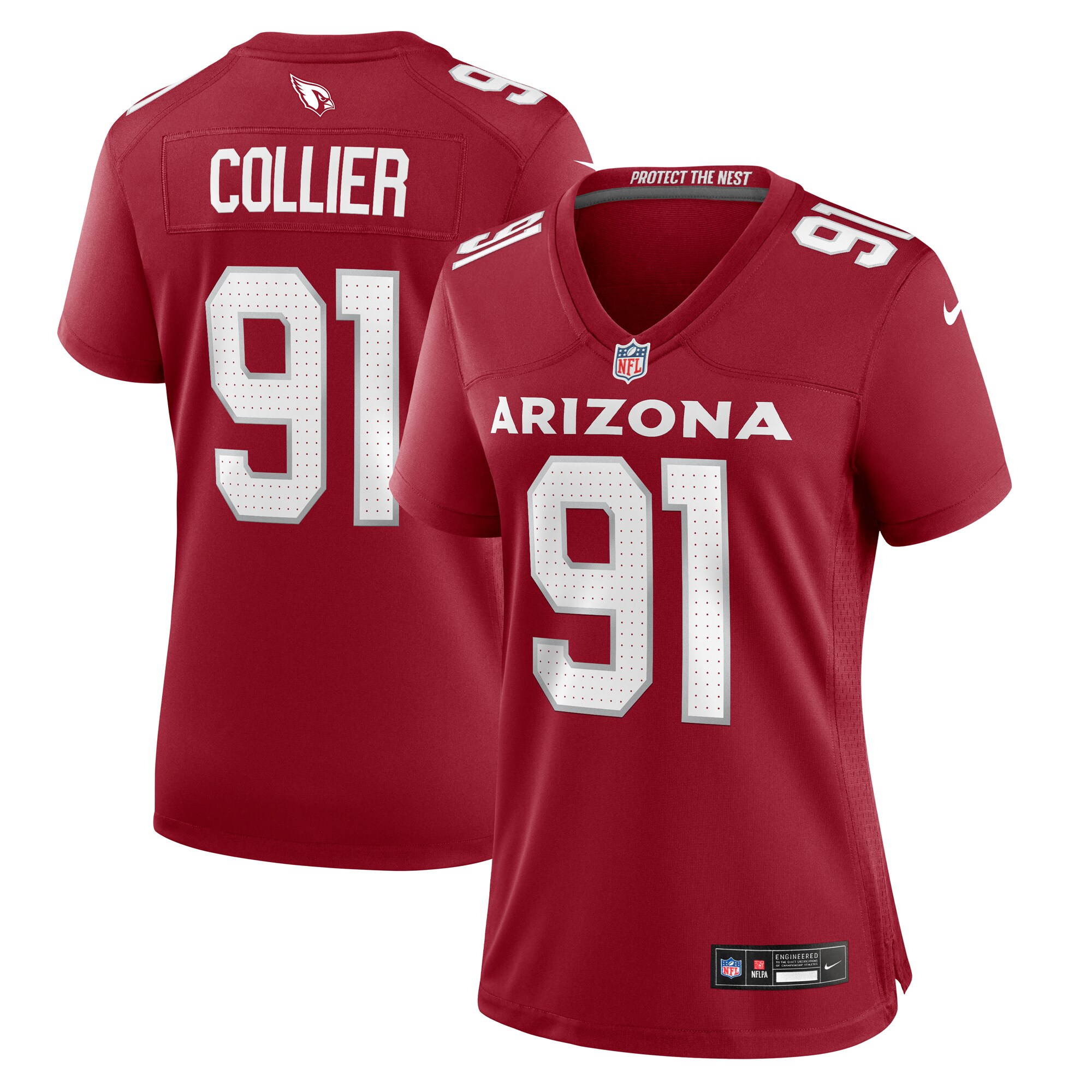 Women's Arizona Cardinals L.J. Collier Cardinal Game Jersey JS4595 nicesnker