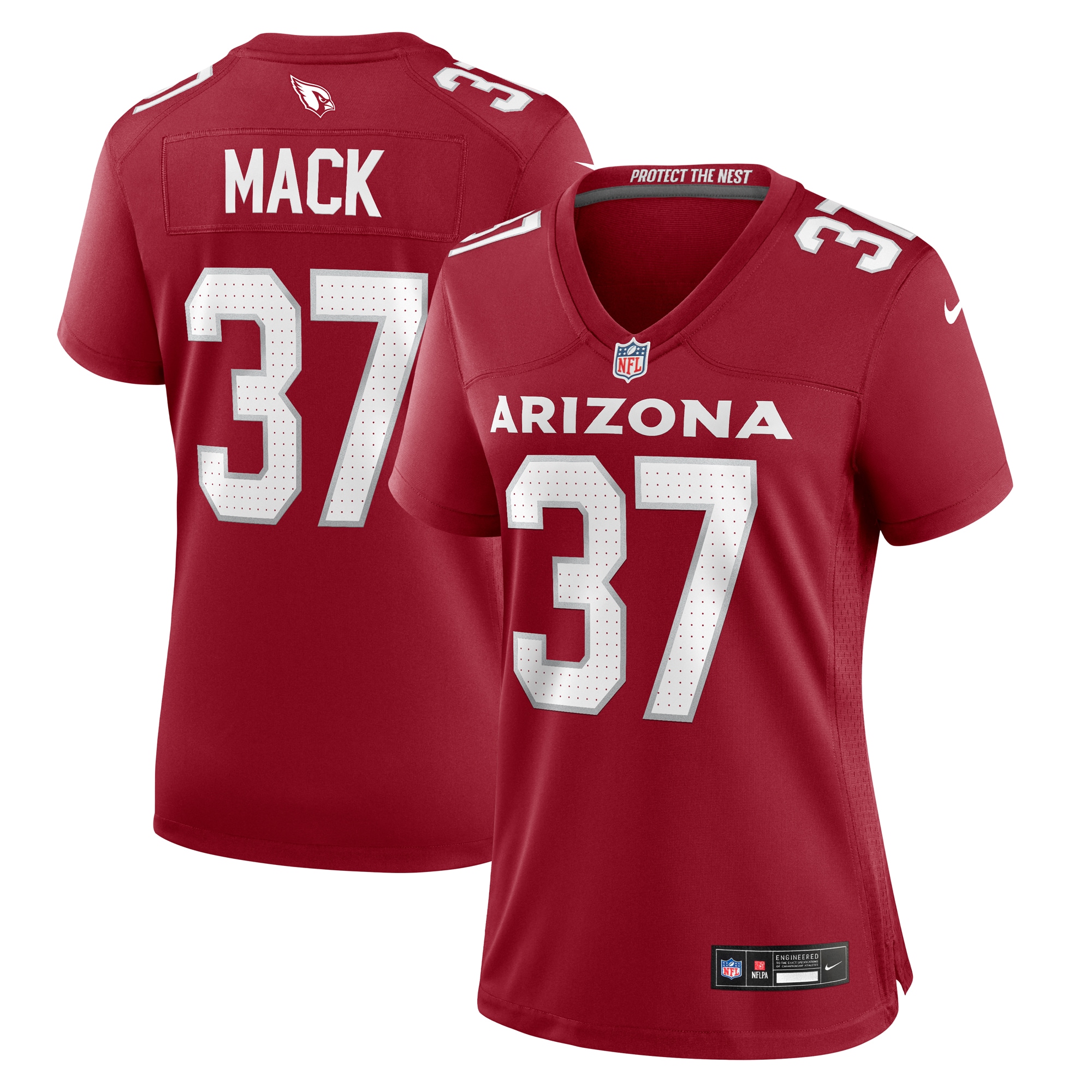 Women's Arizona Cardinals Marlon Mack Cardinal Team Game Jersey JS7989 nicesnker