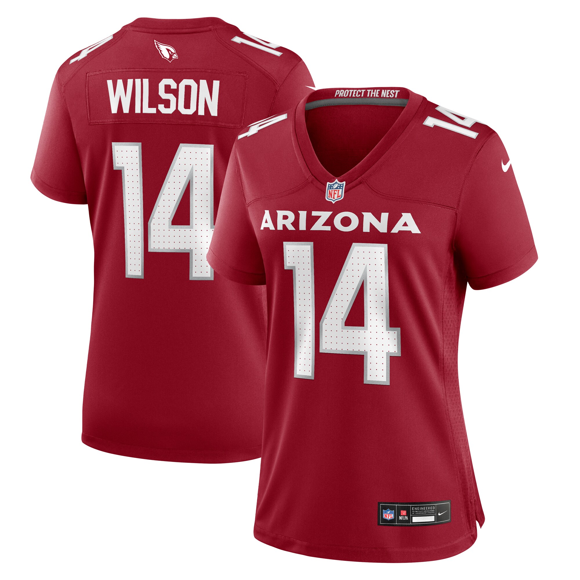 Women's Arizona Cardinals Michael Wilson Cardinal Team Game Jersey JS5291 nicesnker