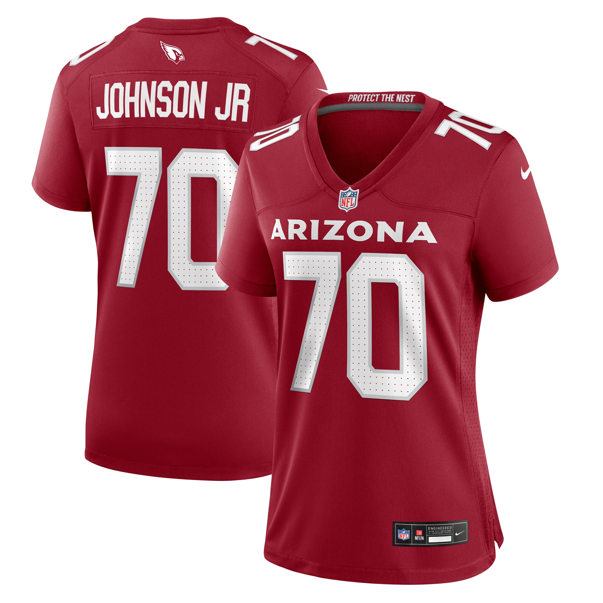 Women's Arizona Cardinals Paris Johnson Jr. Cardinal Game Jersey JS1748 nicesnker