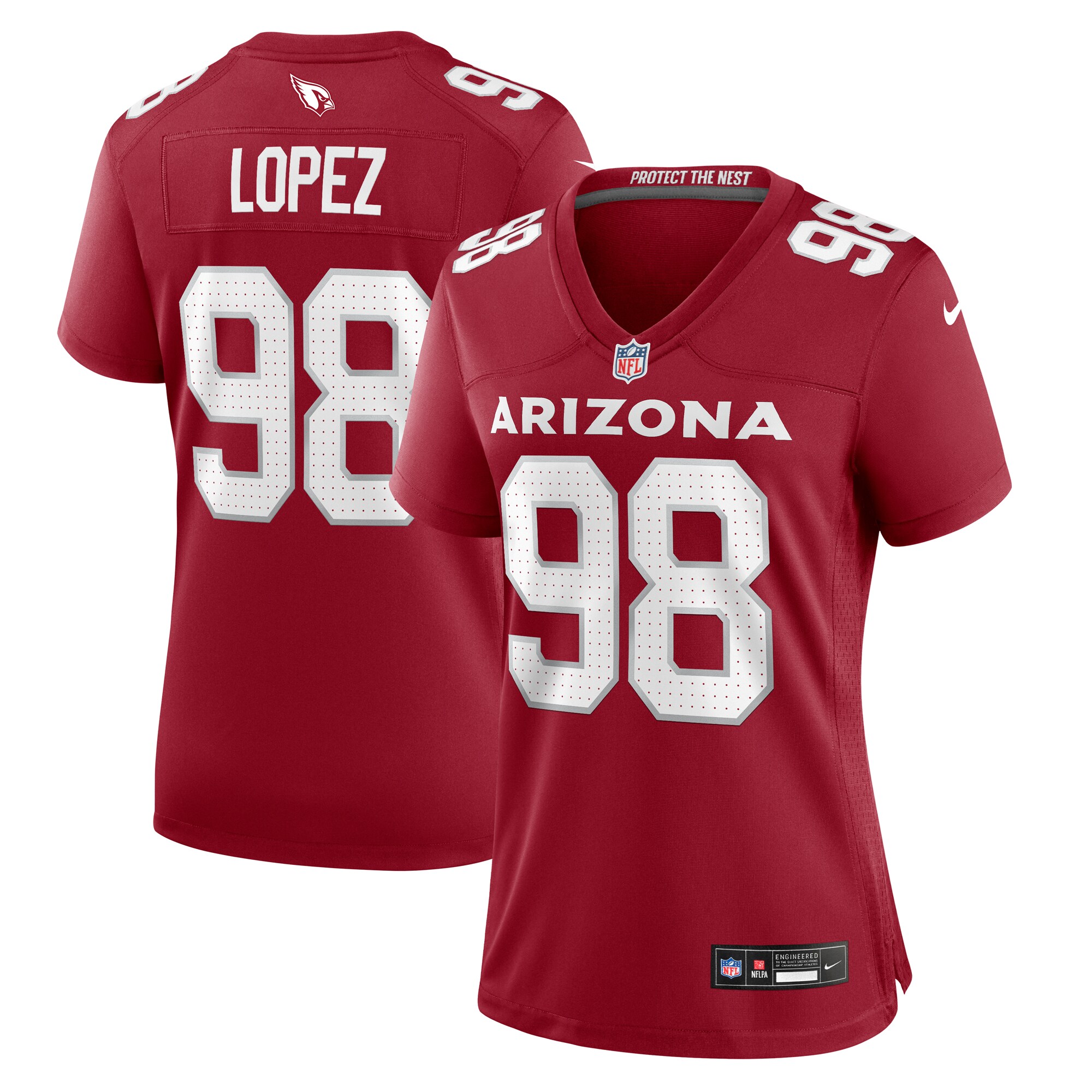 Women's Arizona Cardinals Roy Lopez Cardinal Game Jersey JS4320 nicesnker