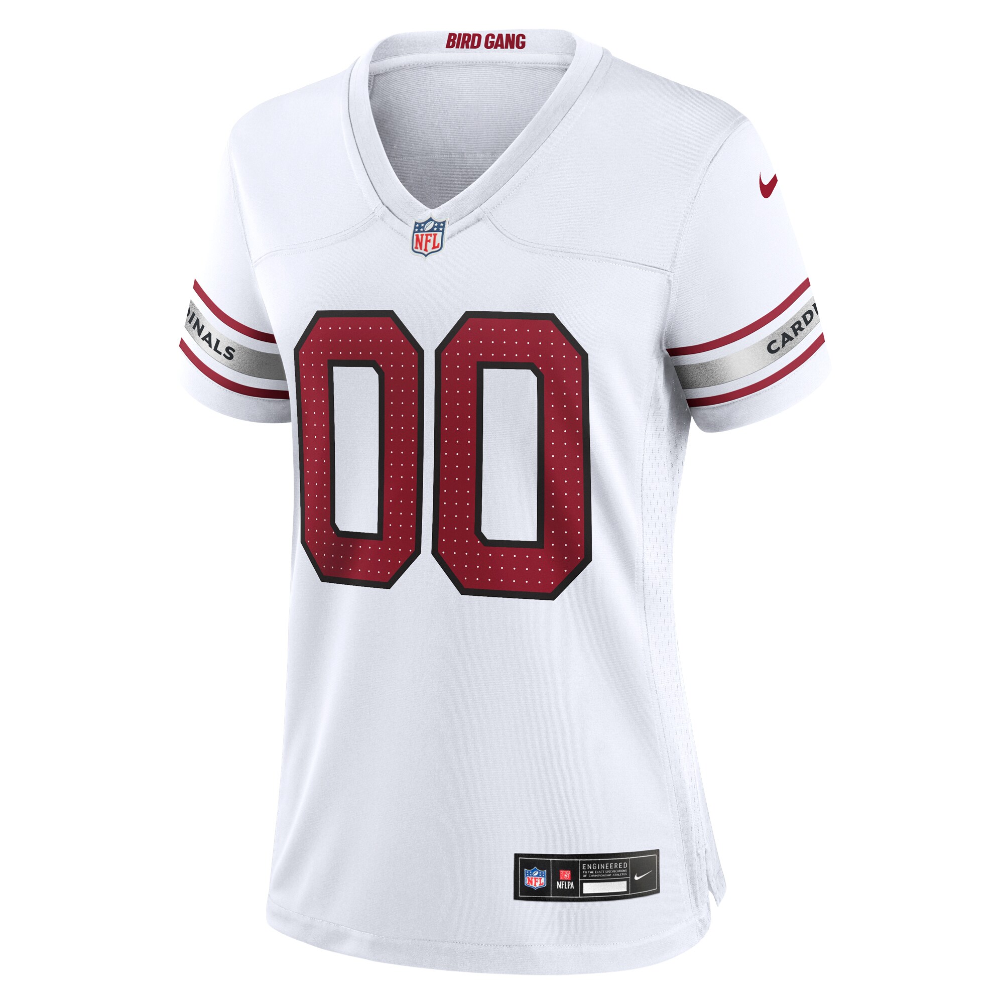 Alternative view of Women's Arizona Cardinals White Custom Game Jersey JS1673 nicesnker