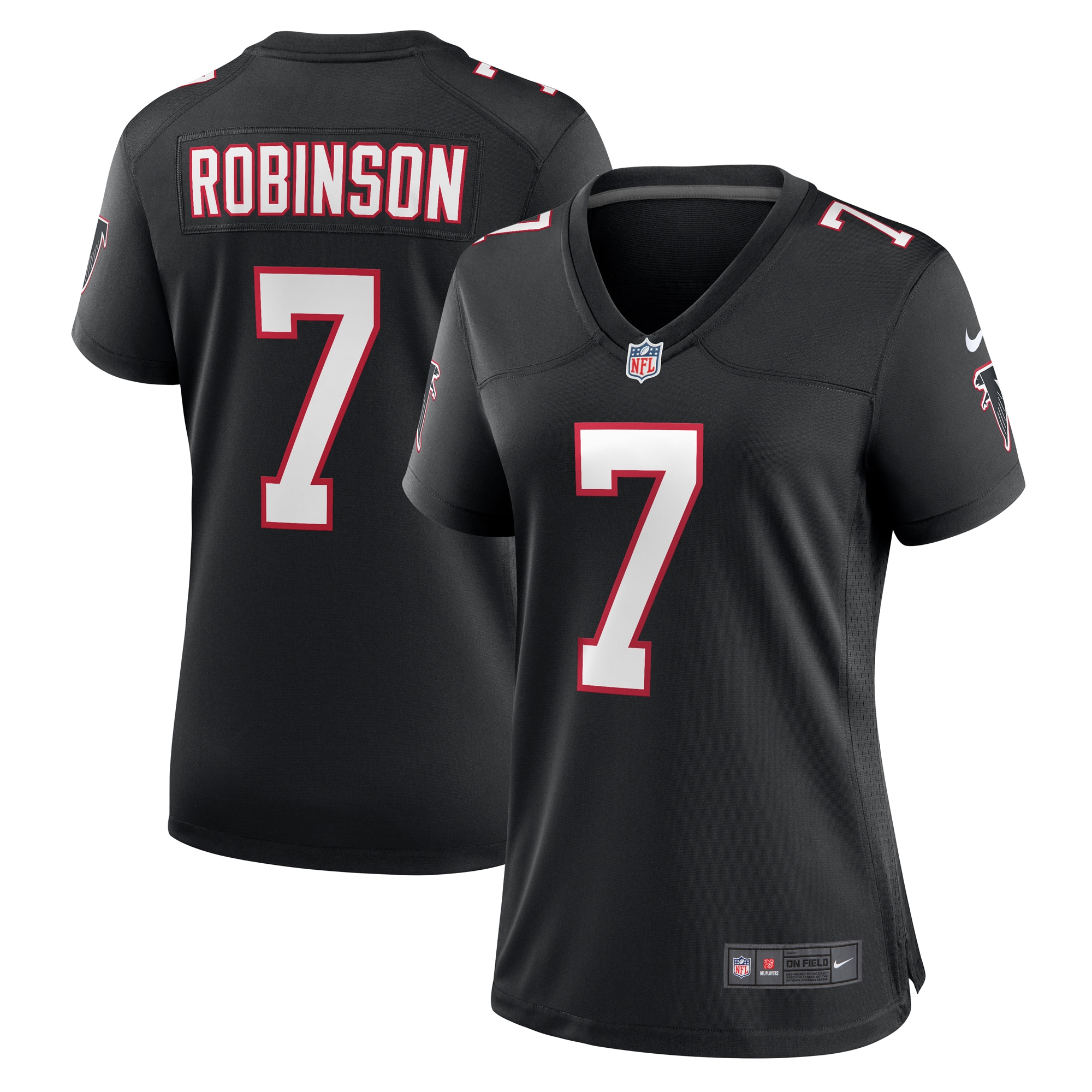 Women's Atlanta Falcons Bijan Robinson Black Alternate Game Jersey JS5373 nicesnker