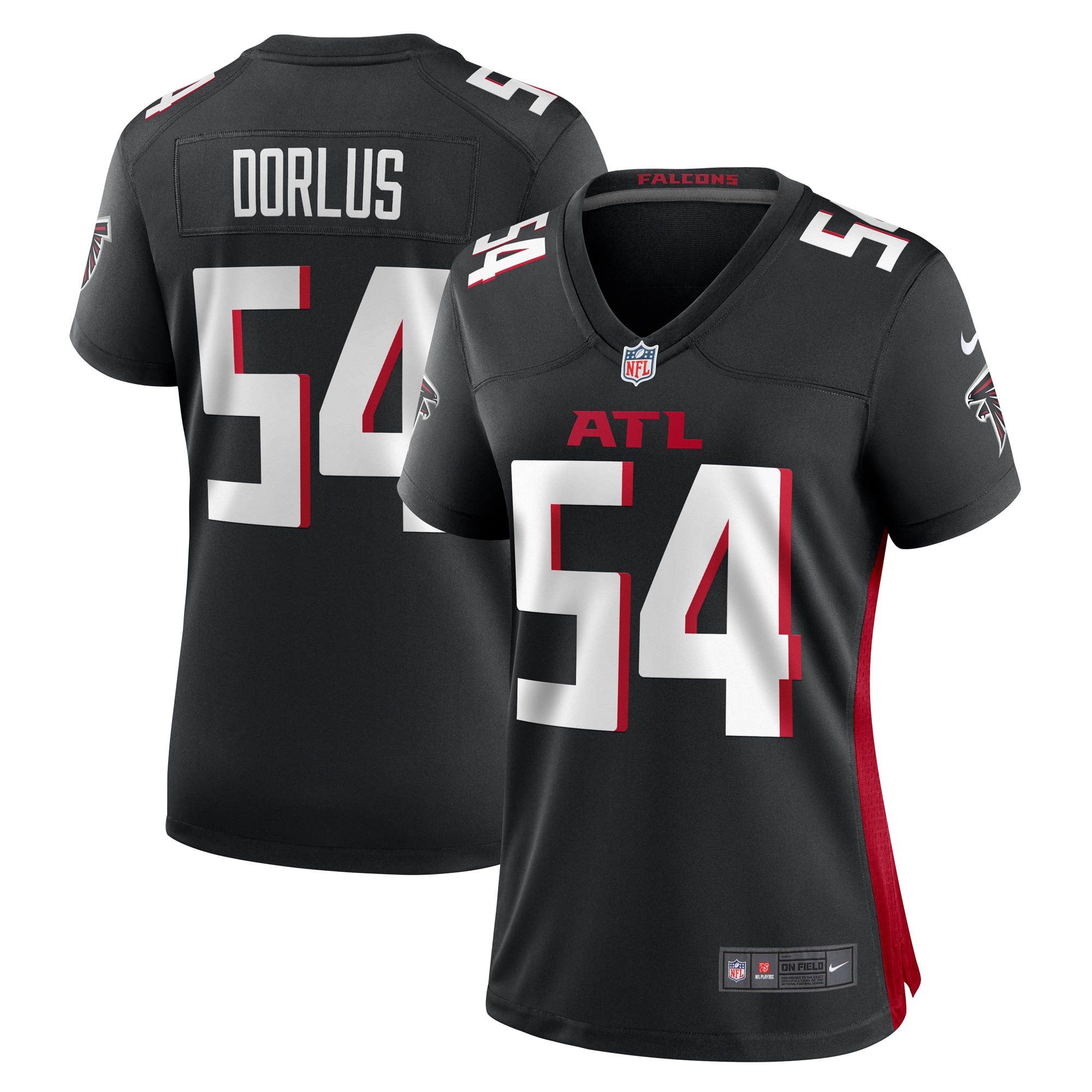 Women's Atlanta Falcons Brandon Dorlus Black Game Jersey JS7835 nicesnker