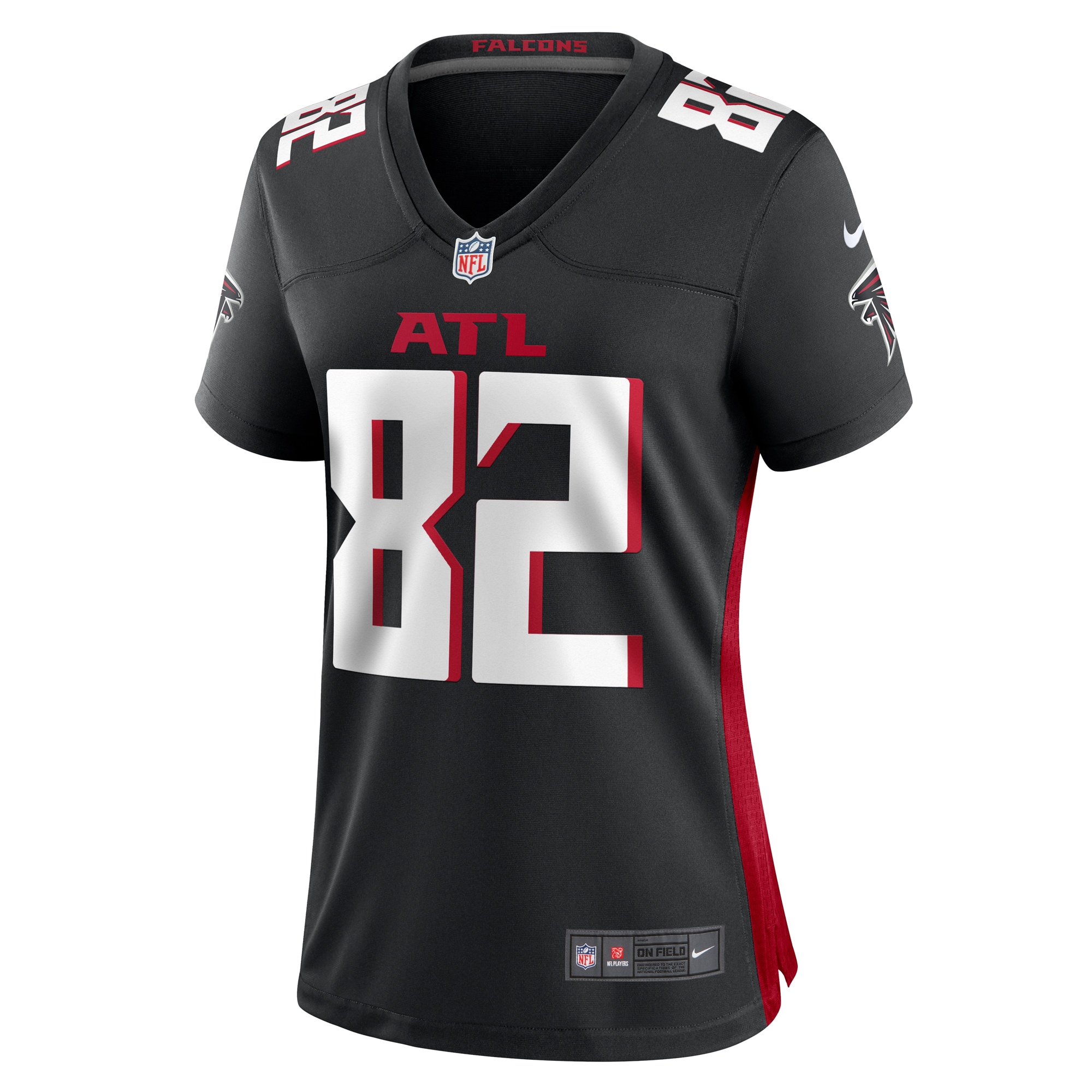 Alternative view of Women's Atlanta Falcons Casey Washington Black Game Jersey JS9113 nicesnker