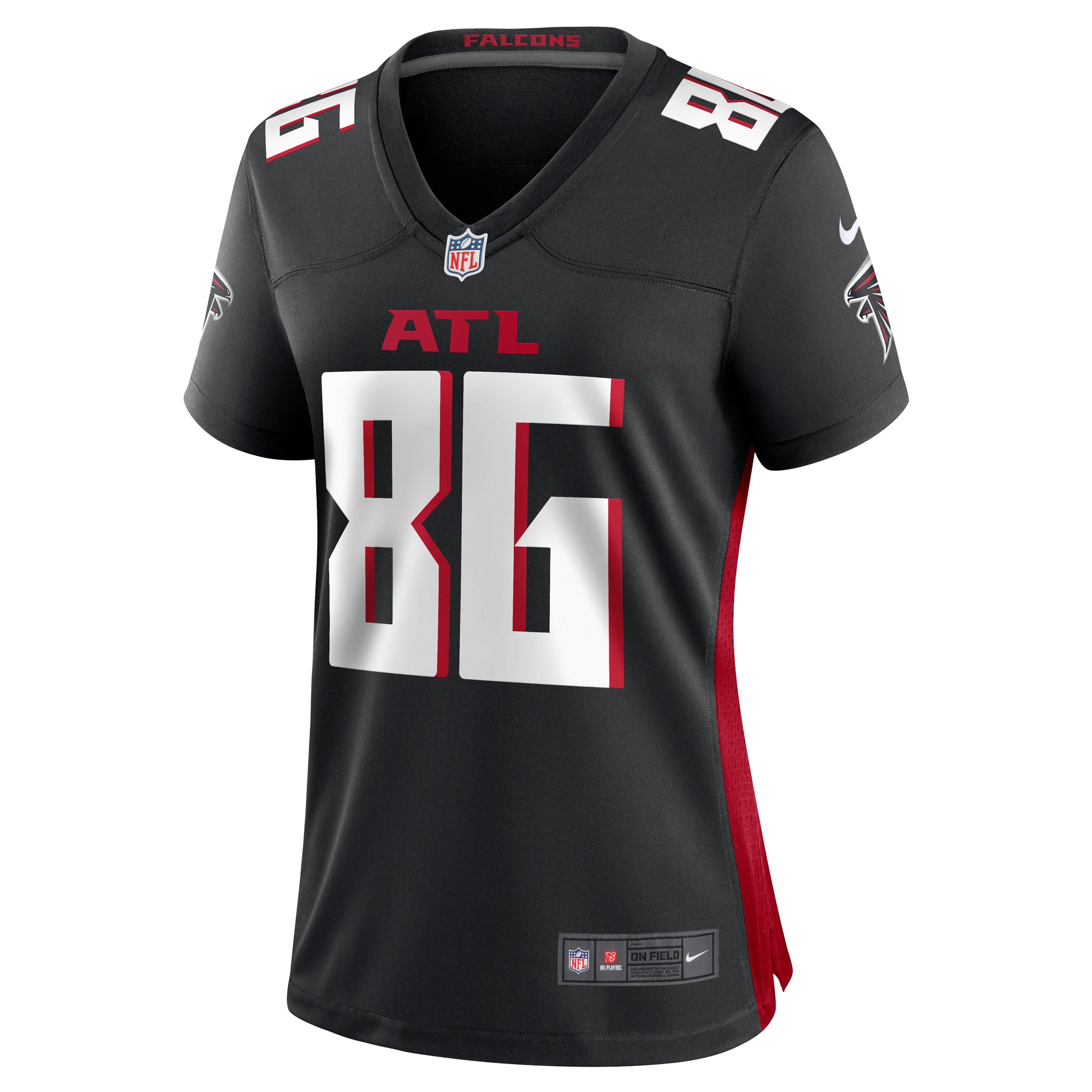 Alternative view of Women's Atlanta Falcons CJ Saunders Black Team Game Jersey JS4775 nicesnker
