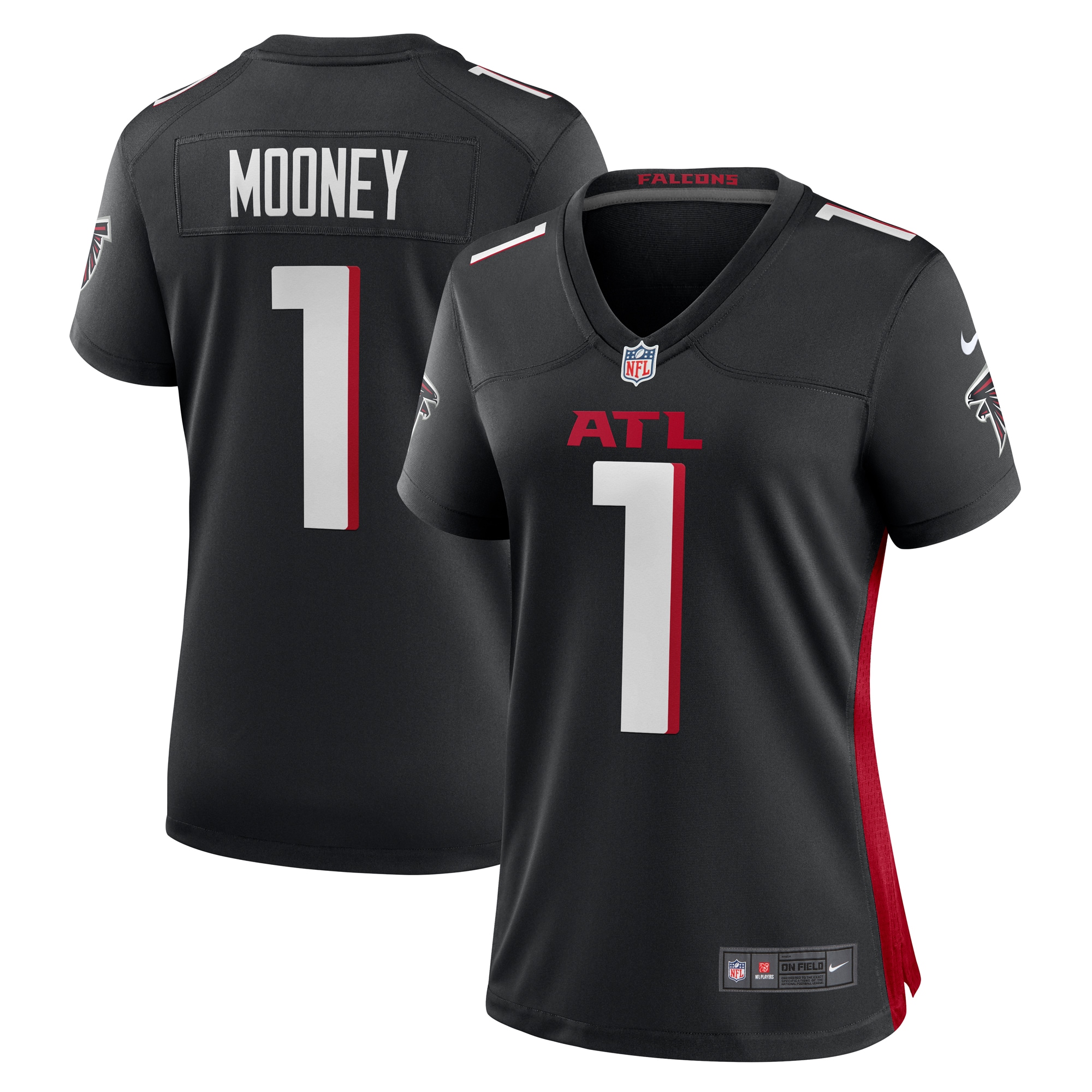 Women's Atlanta Falcons Darnell Mooney Black Game Jersey JS6903 nicesnker