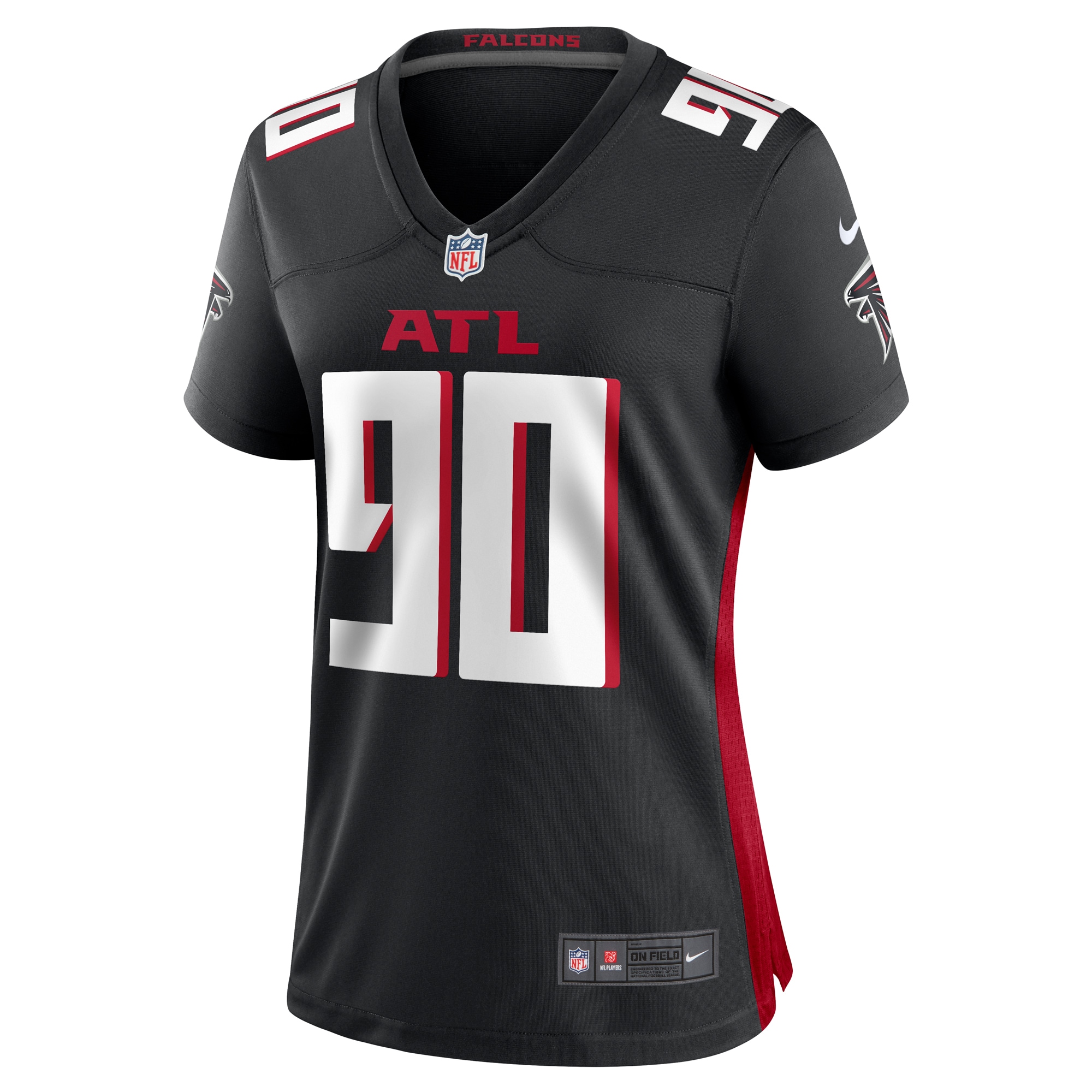 Alternative view of Women's Atlanta Falcons David Onyemata Black Game Player Jersey JS6393 nicesnker