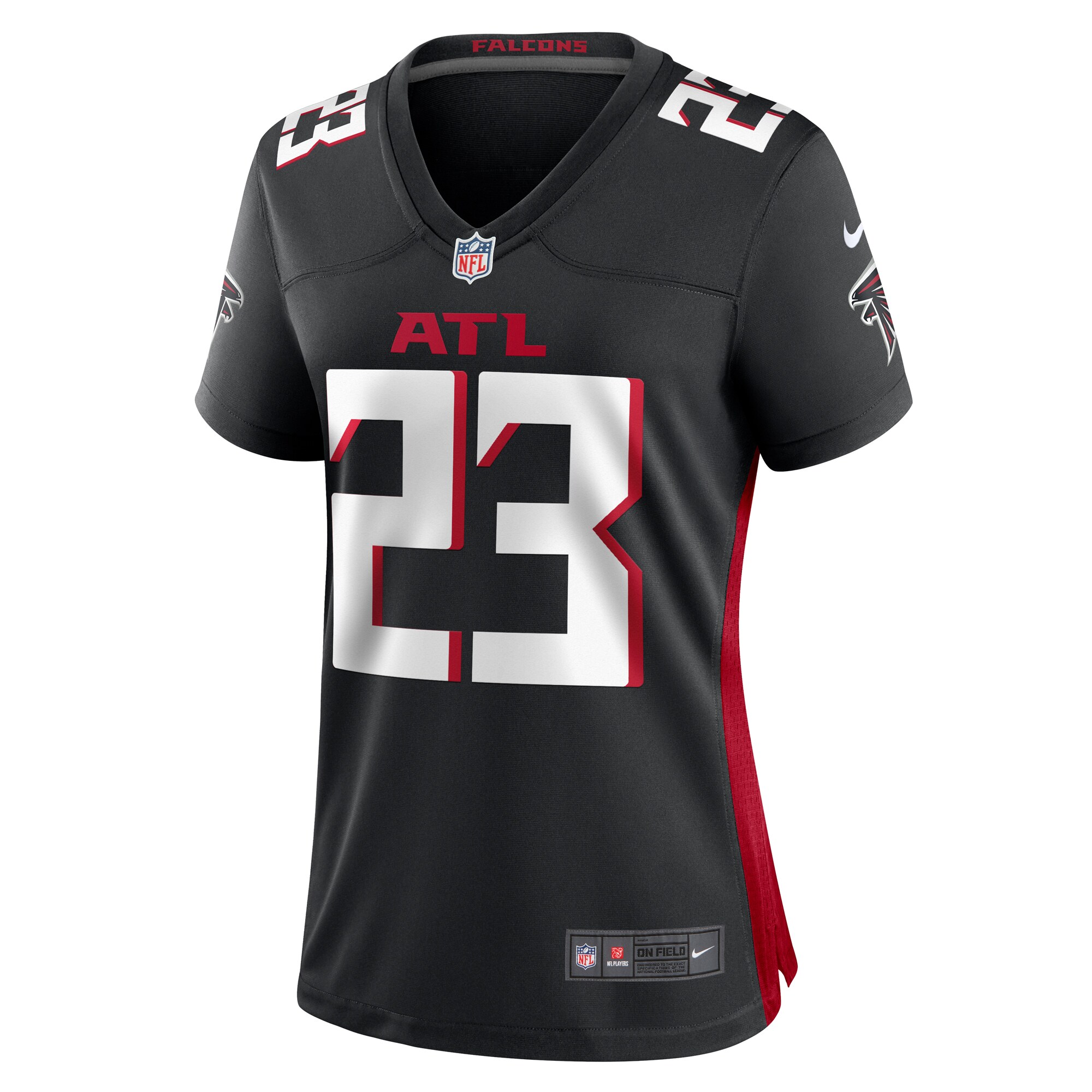 Alternative view of Women's Atlanta Falcons DeMarcco Hellams Black Game Jersey JS3096 nicesnker