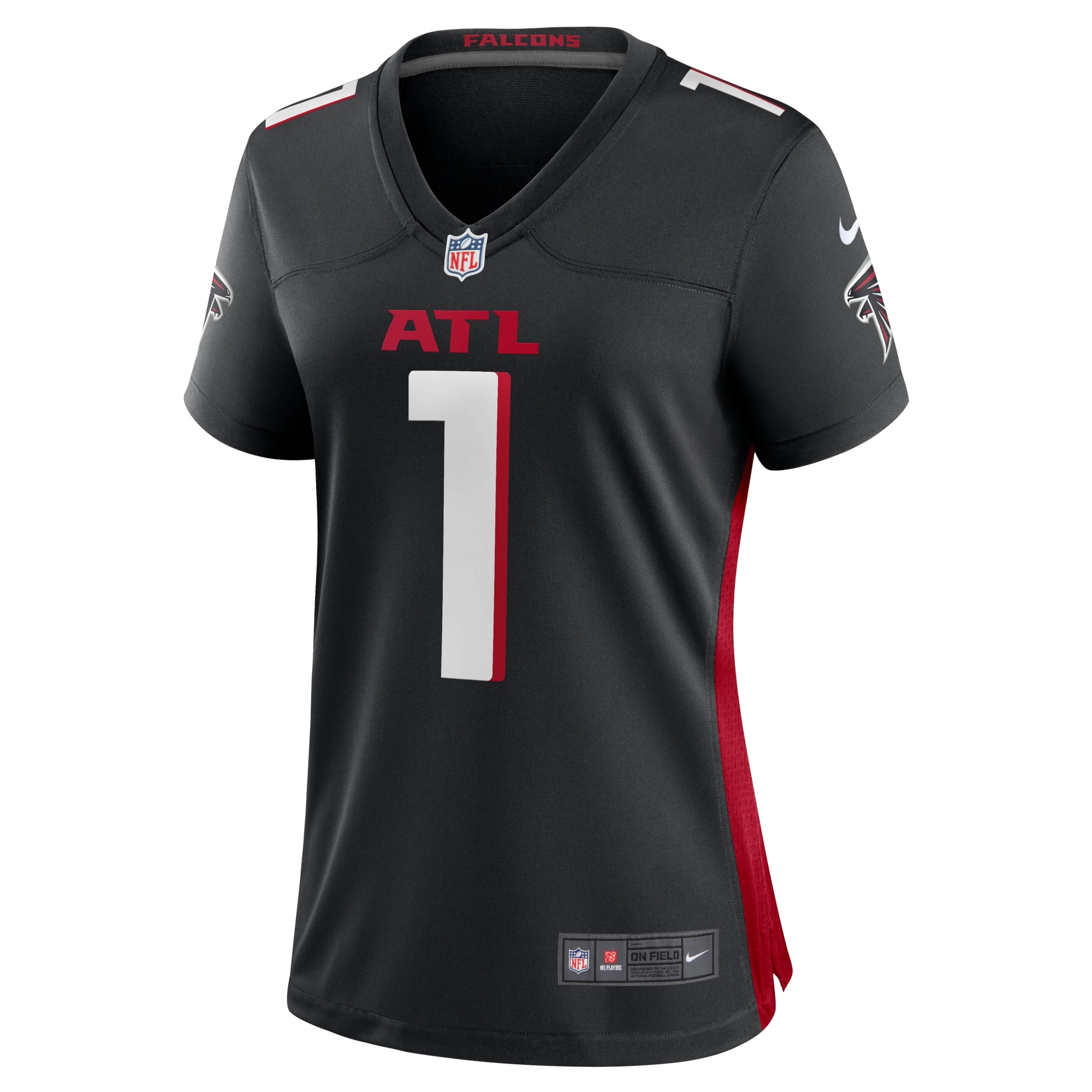 Alternative view of Women's Atlanta Falcons Dirty Birds Black Game Jersey JS6885 nicesnker