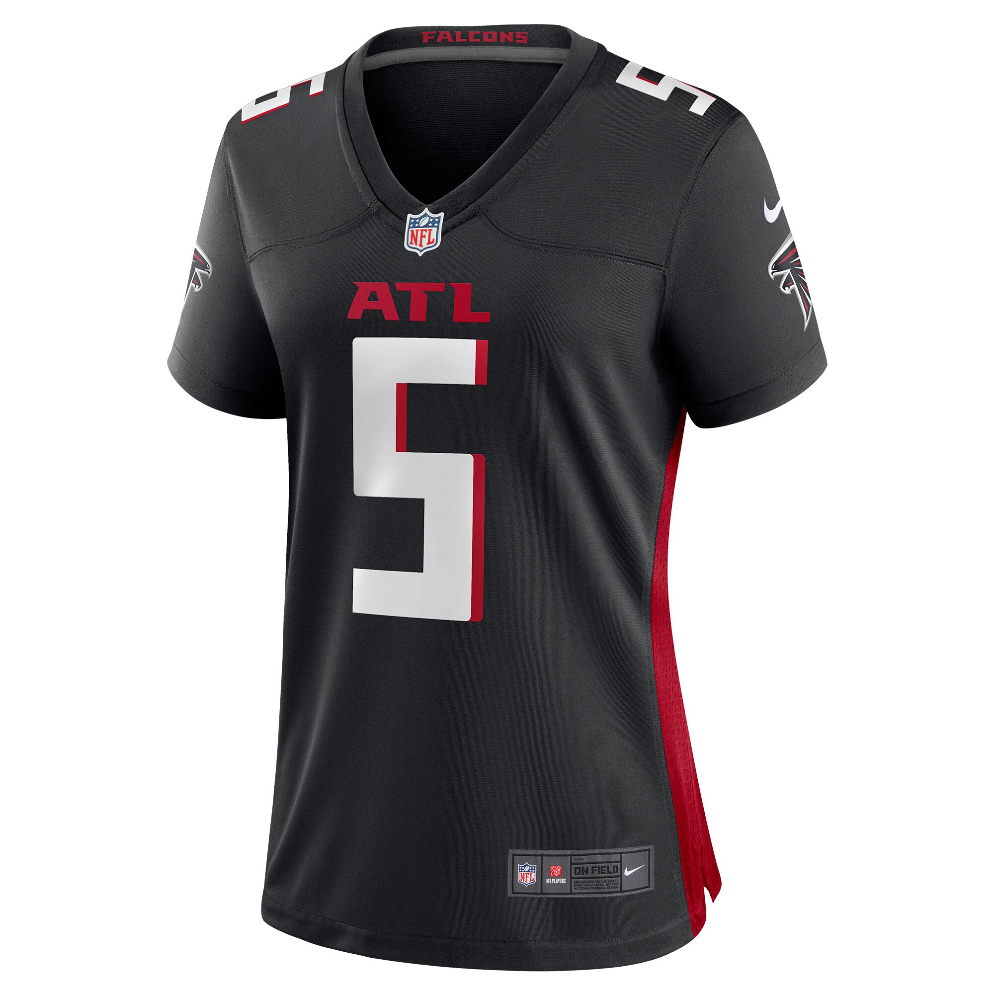 Alternative view of Women's Atlanta Falcons Drake London Black Player Game Jersey JS6891 nicesnker