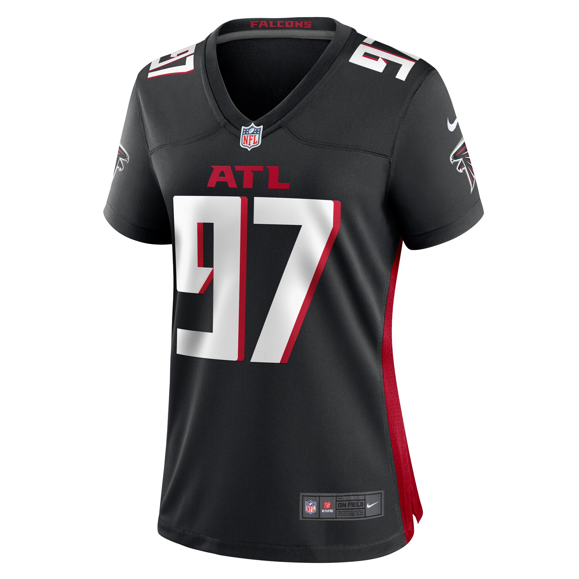 Alternative view of Women's Atlanta Falcons Grady Jarrett Black Game Jersey JS8233 nicesnker