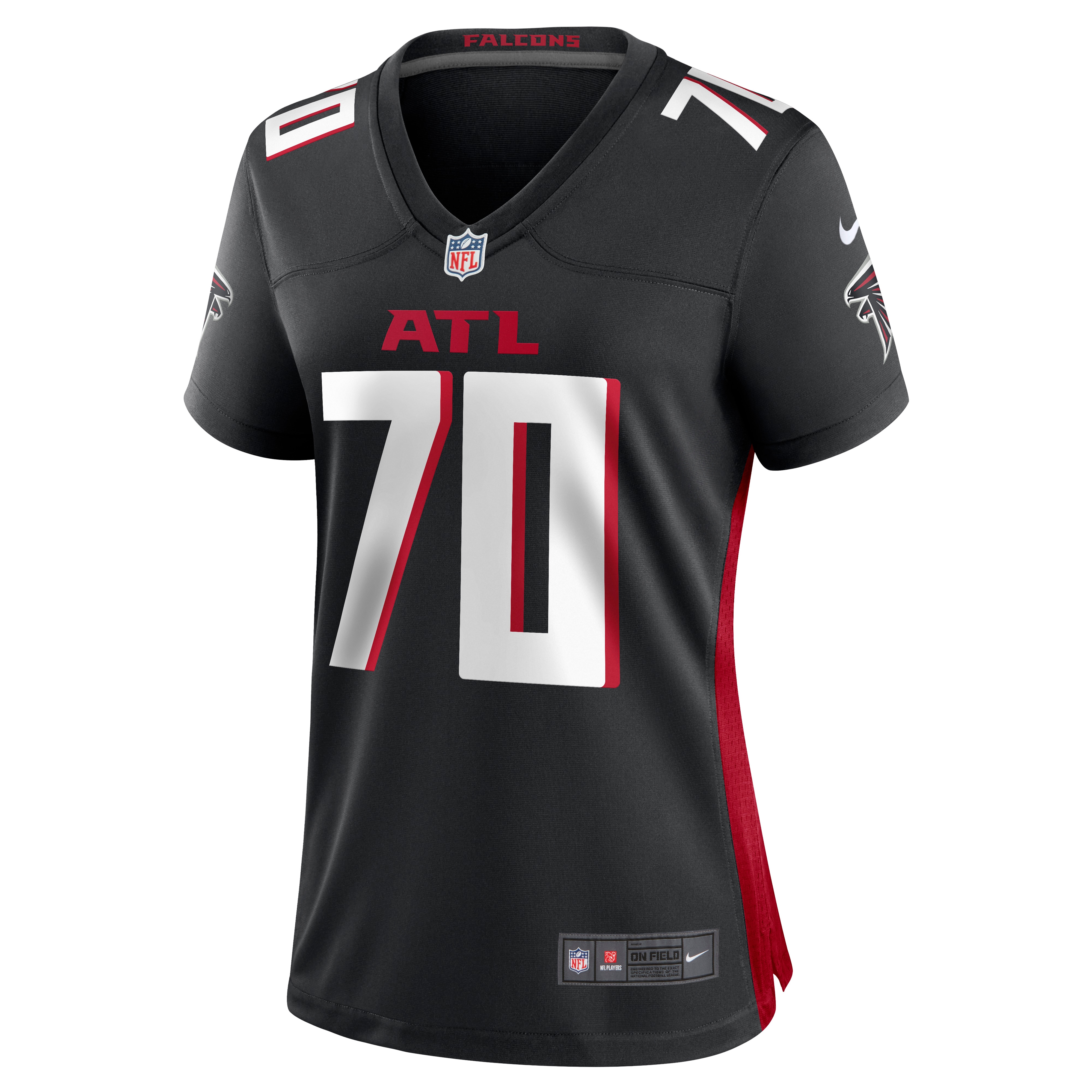 Alternative view of Women's Atlanta Falcons Jake Matthews Black Game Jersey JS9322 nicesnker