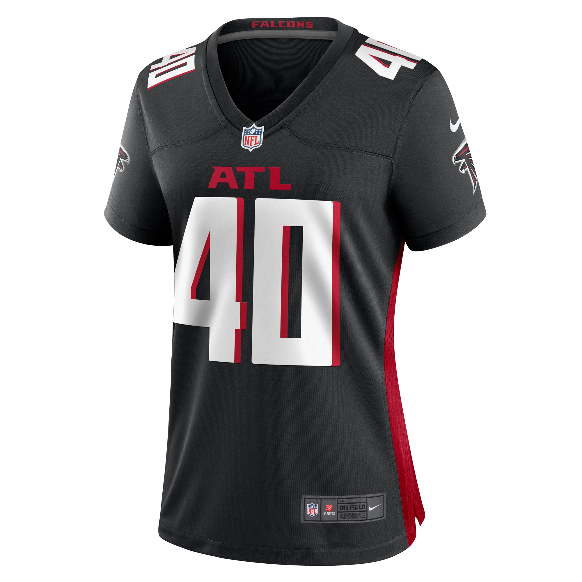 Alternative view of Women's Atlanta Falcons JD Bertrand Black Game Jersey JS9293 nicesnker