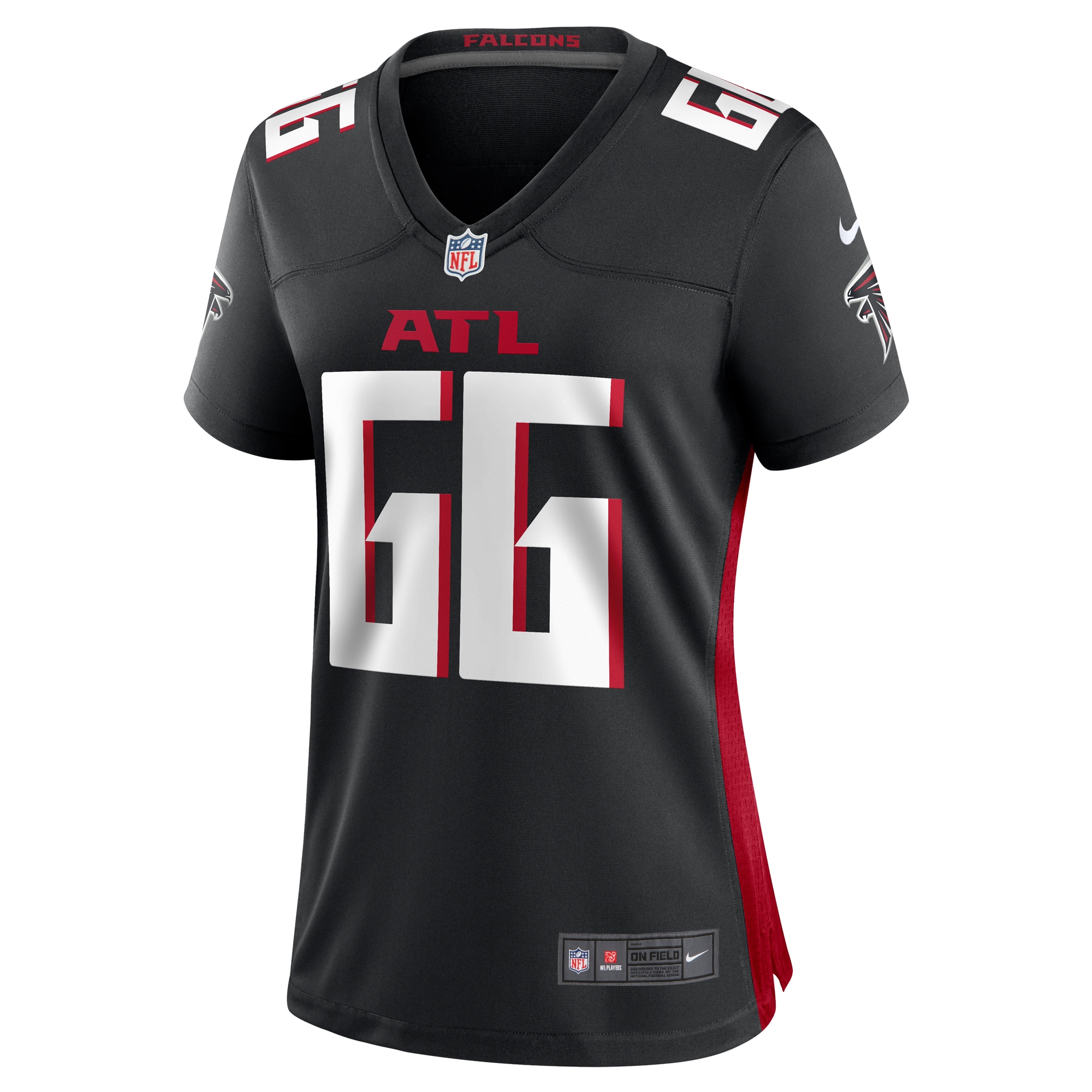 Alternative view of Women's Atlanta Falcons John Leglue Black Team Game Jersey JS6830 nicesnker
