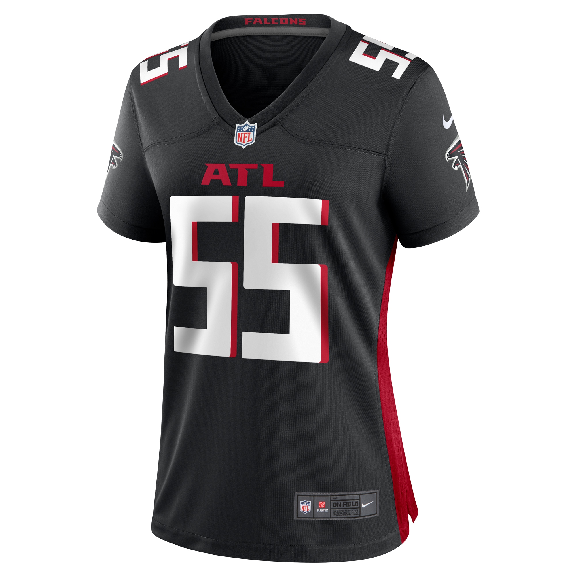 Alternative view of Women's Atlanta Falcons Kaden Elliss Black Game Player Jersey JS4084 nicesnker