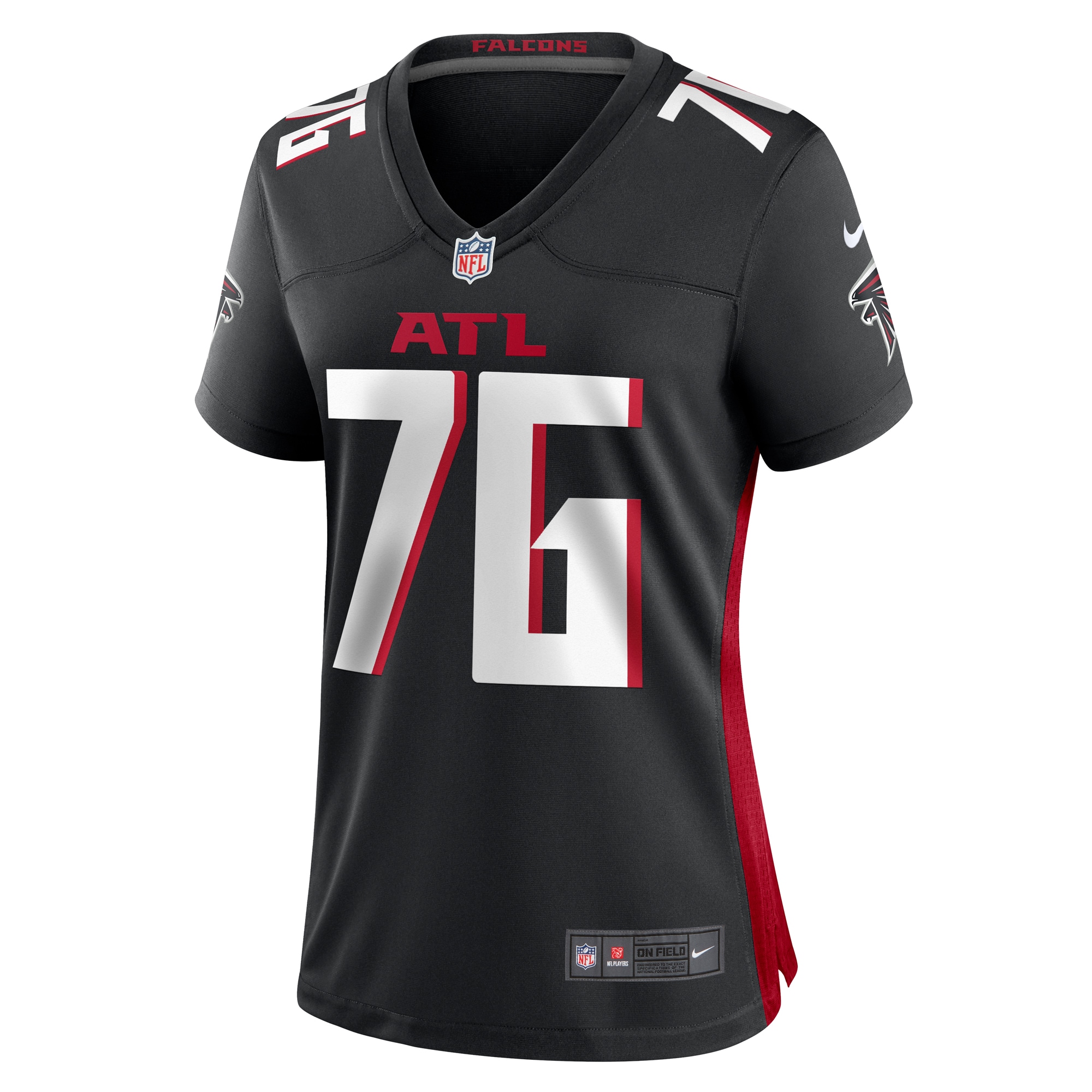 Alternative view of Women's Atlanta Falcons Kaleb McGary Black Game Jersey JS1161 nicesnker