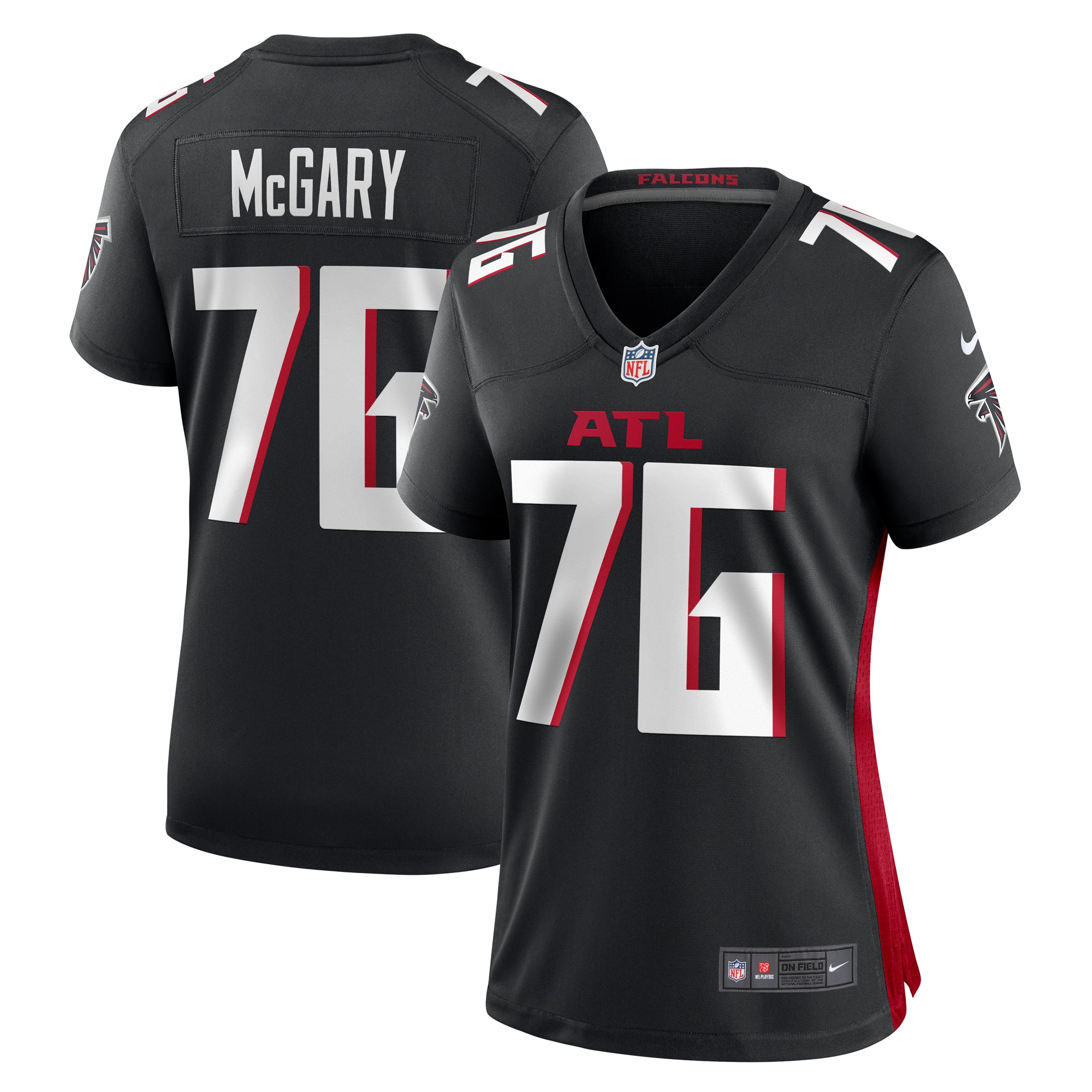 Women's Atlanta Falcons Kaleb McGary Black Game Jersey JS1161 nicesnker