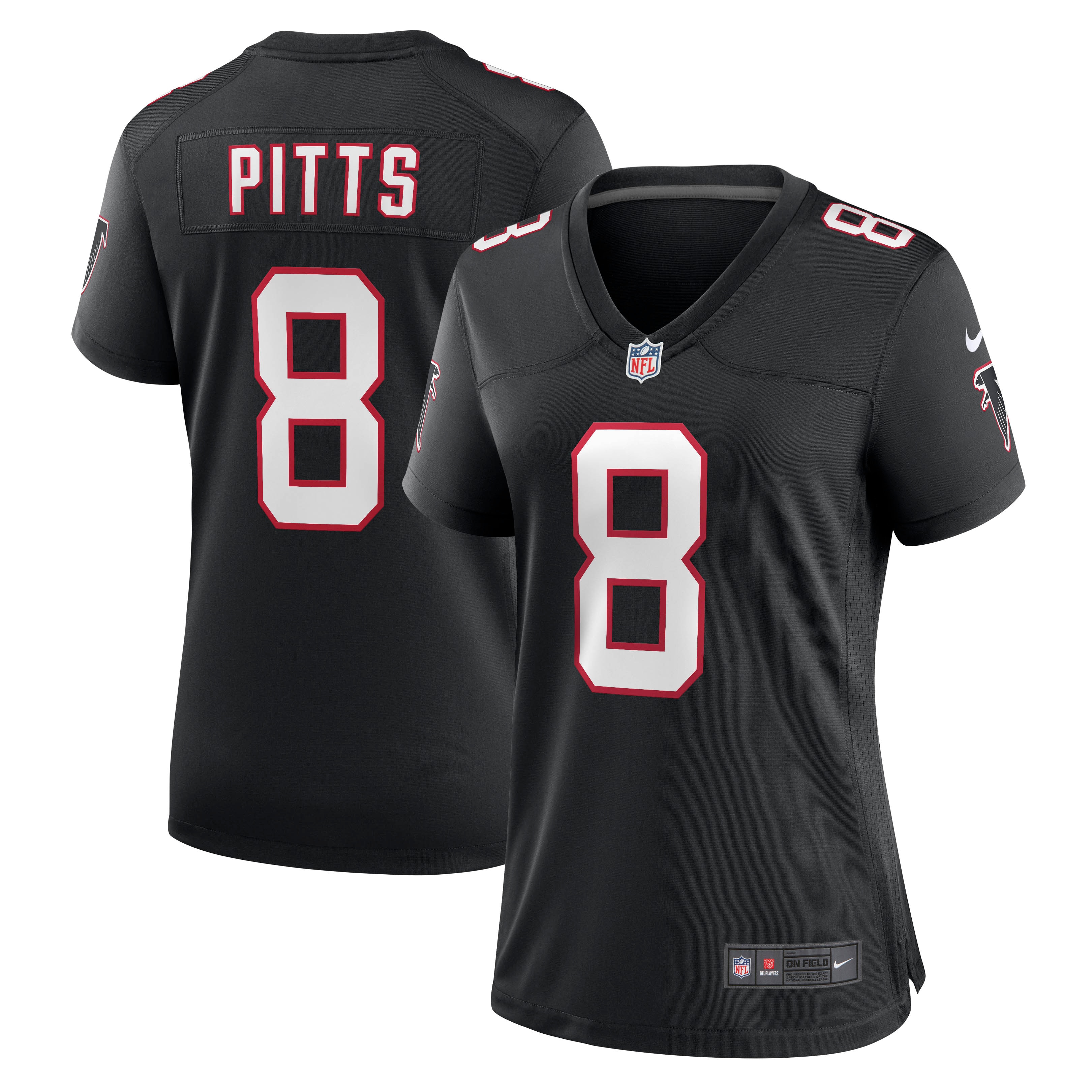 Women's Atlanta Falcons Kyle Pitts Black Game Jersey JS7636 nicesnker